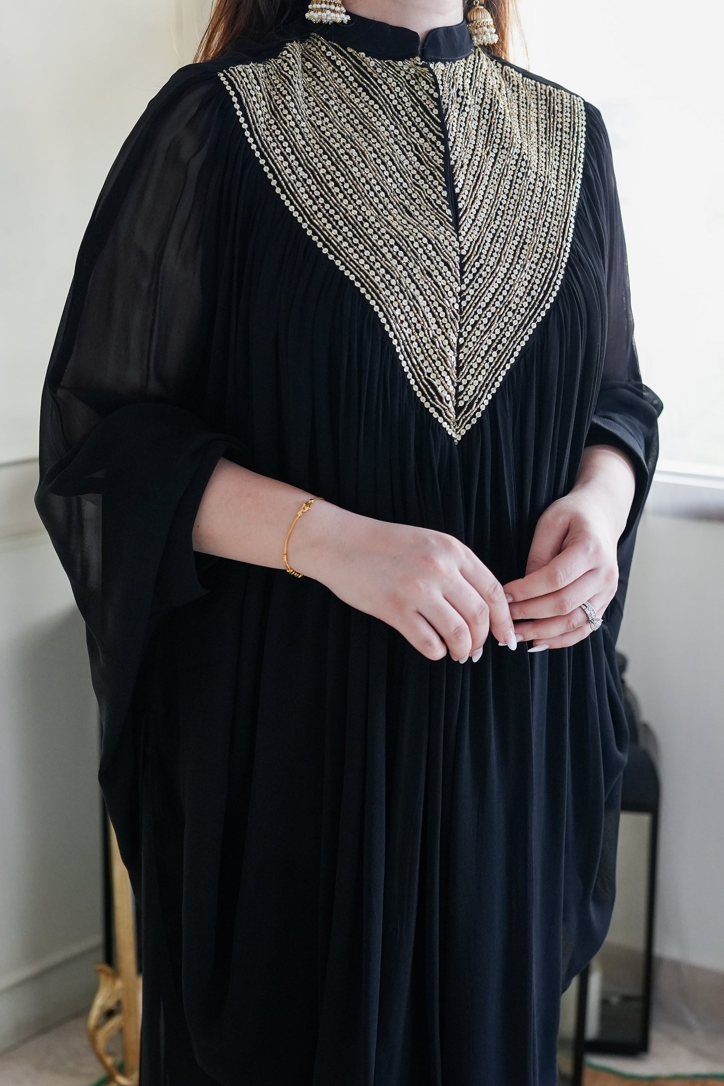 Sumera Black Sequins Work Co ord Set