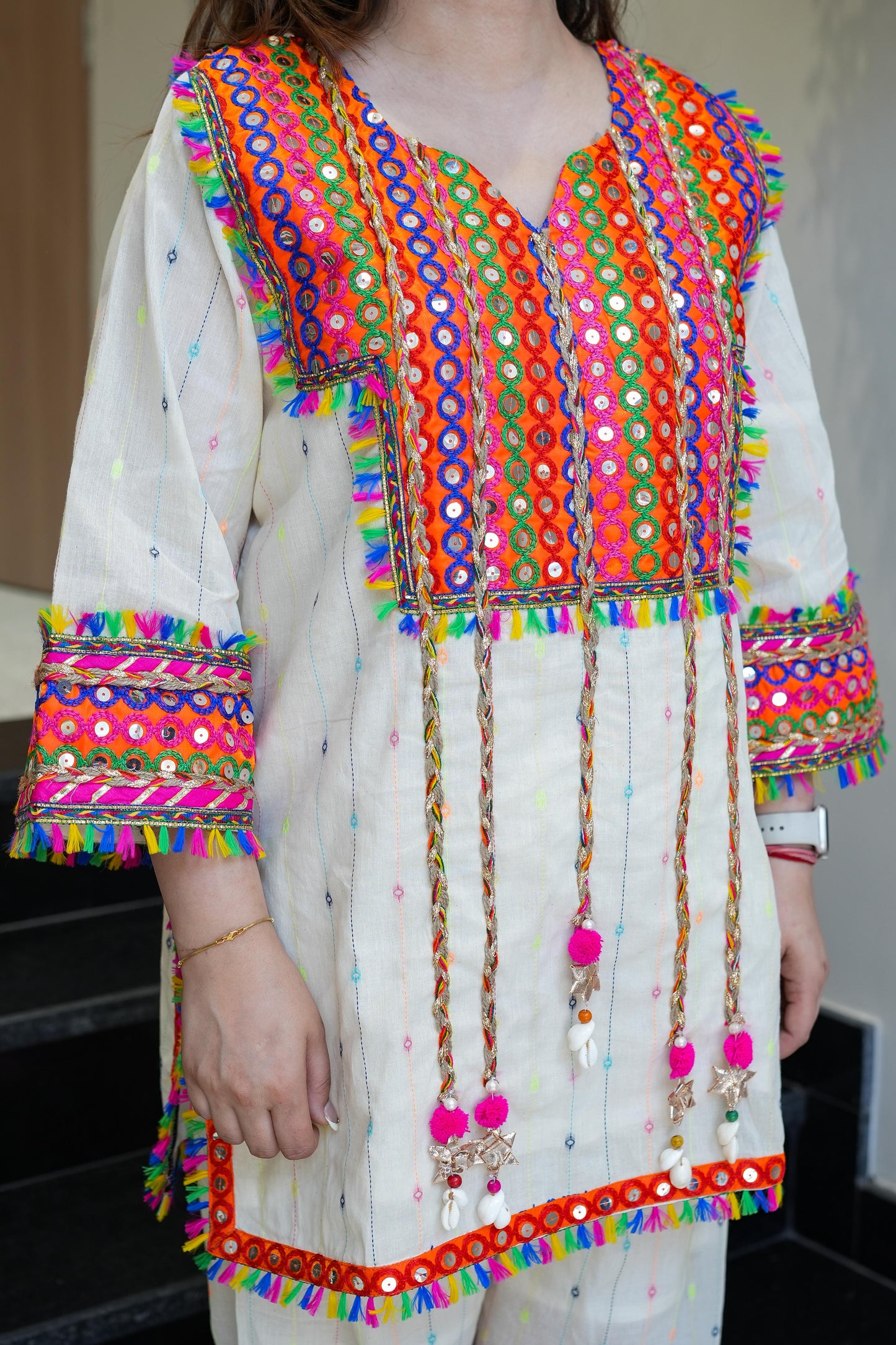 Saima Multicoloured Embroidered Co ord Sets