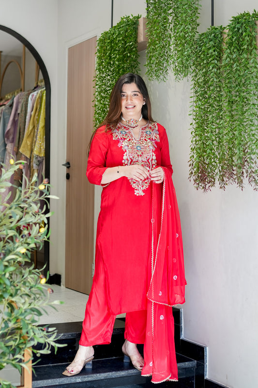 Reyara Hand Embroidered Suit Set
