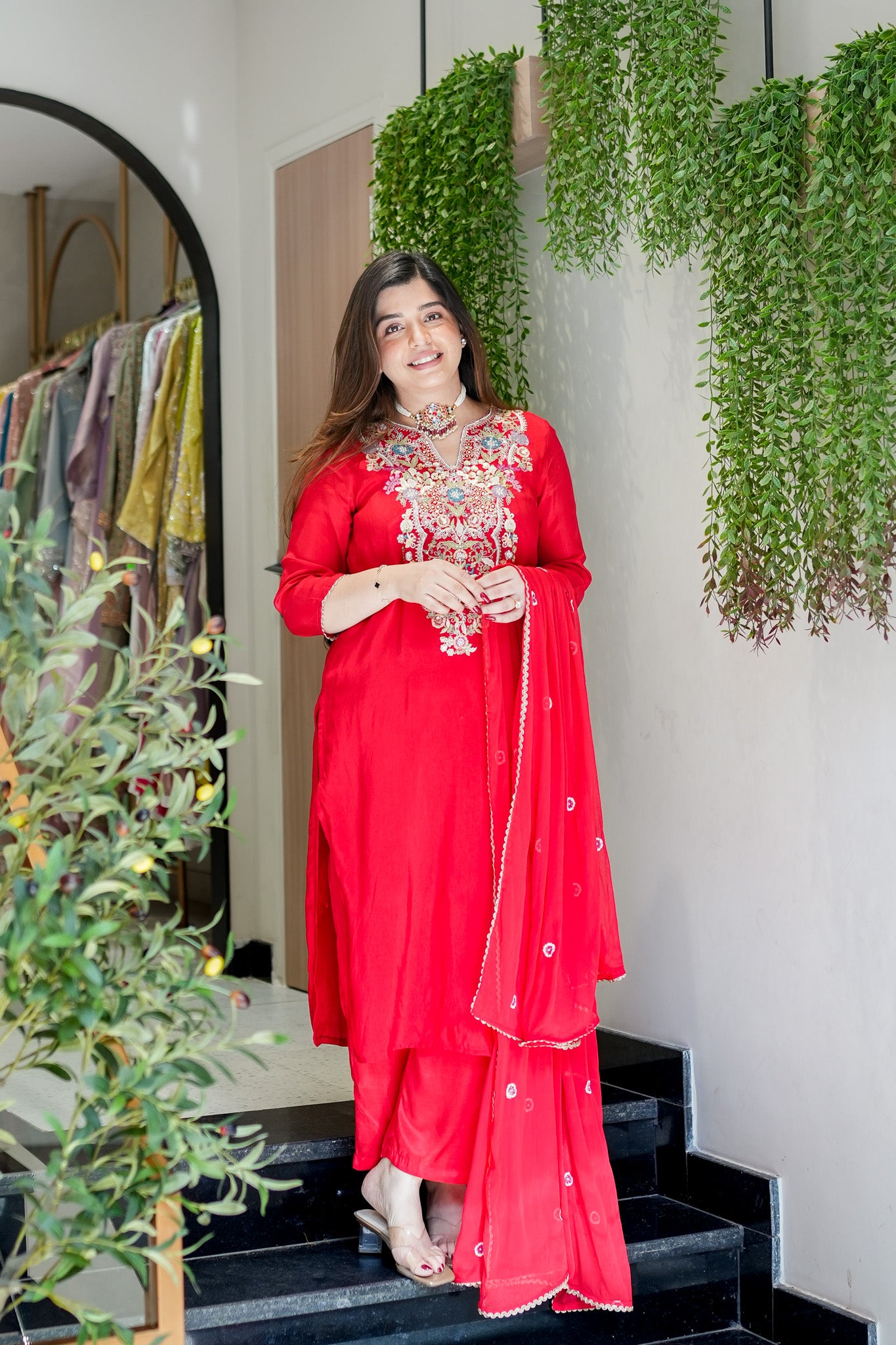 Reyara Hand Embroidered Suit Set