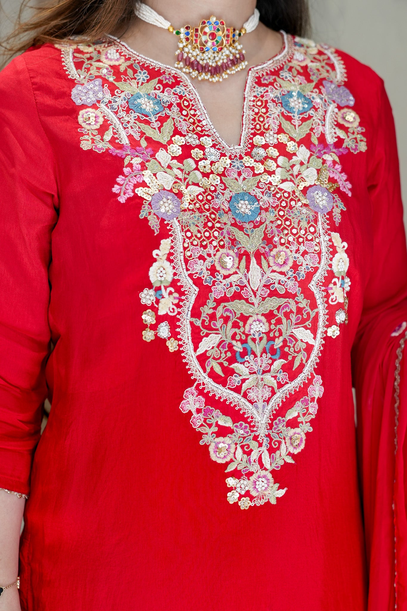 Reyara Hand Embroidered Suit Set
