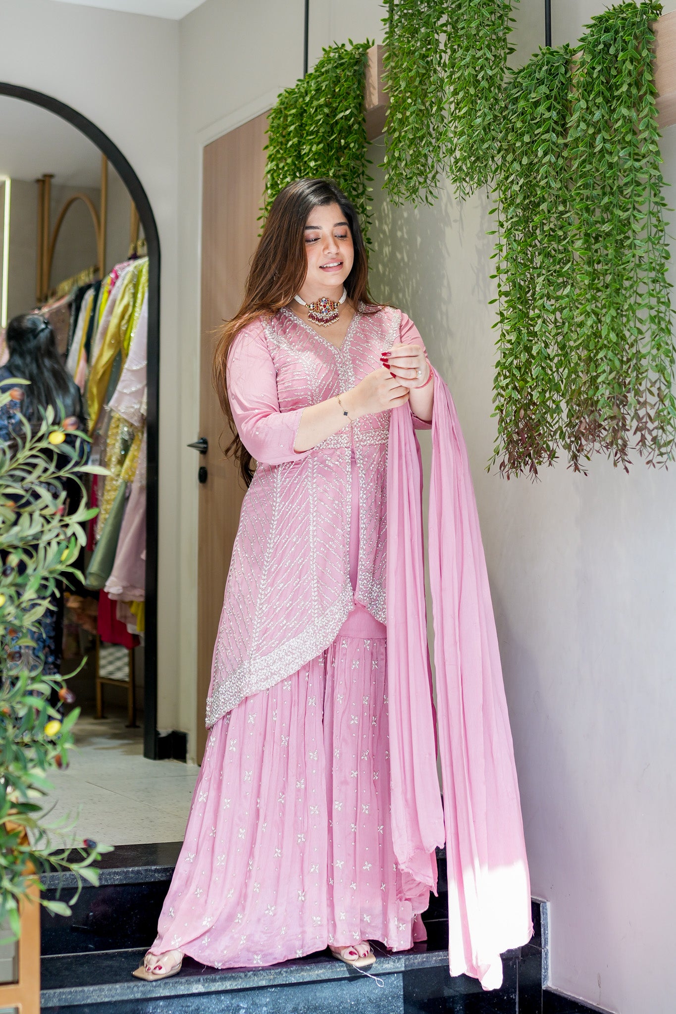 Aabha Embroidered Sharara Suit Set