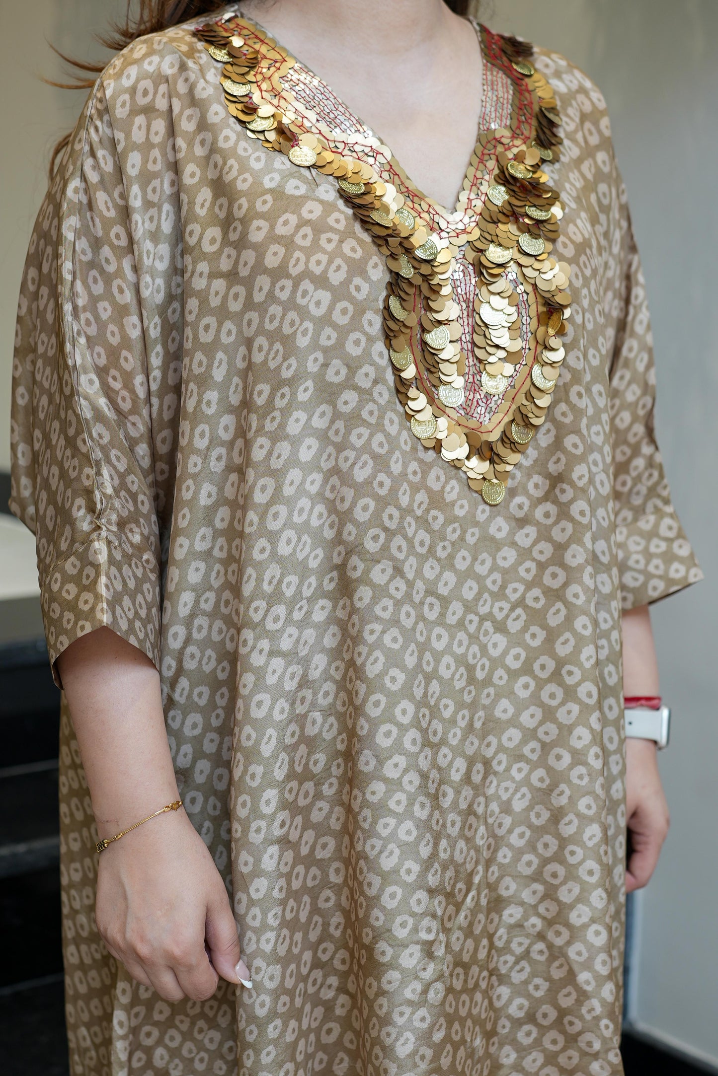 Anira Golden Sequins Detailing Co ord Set
