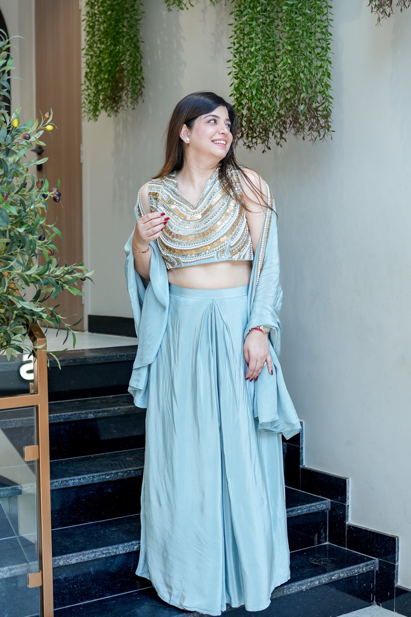 Aavya Embroidered Three Piece Set