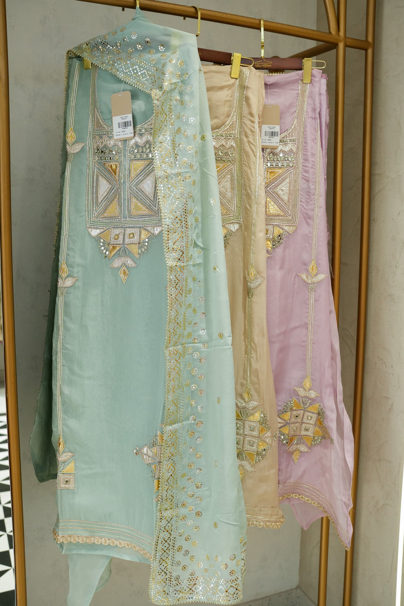 Frizah Gotta Embellished Unstitched Suit