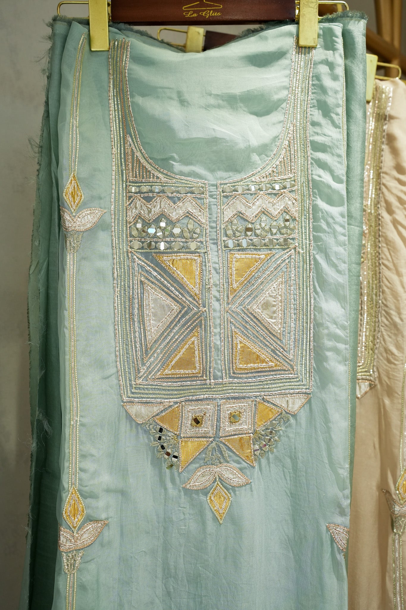 Frizah Gotta Embellished Unstitched Suit