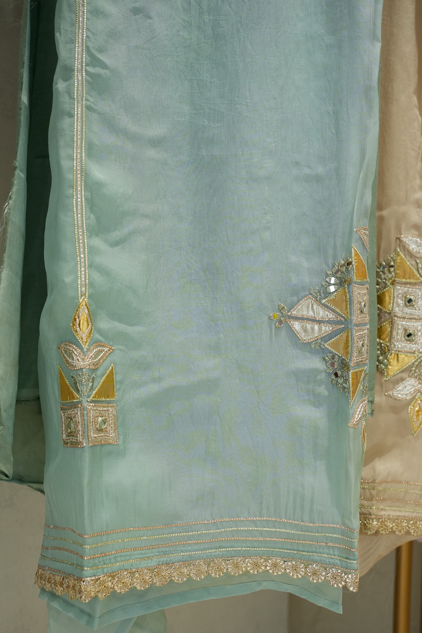Frizah Gotta Embellished Unstitched Suit