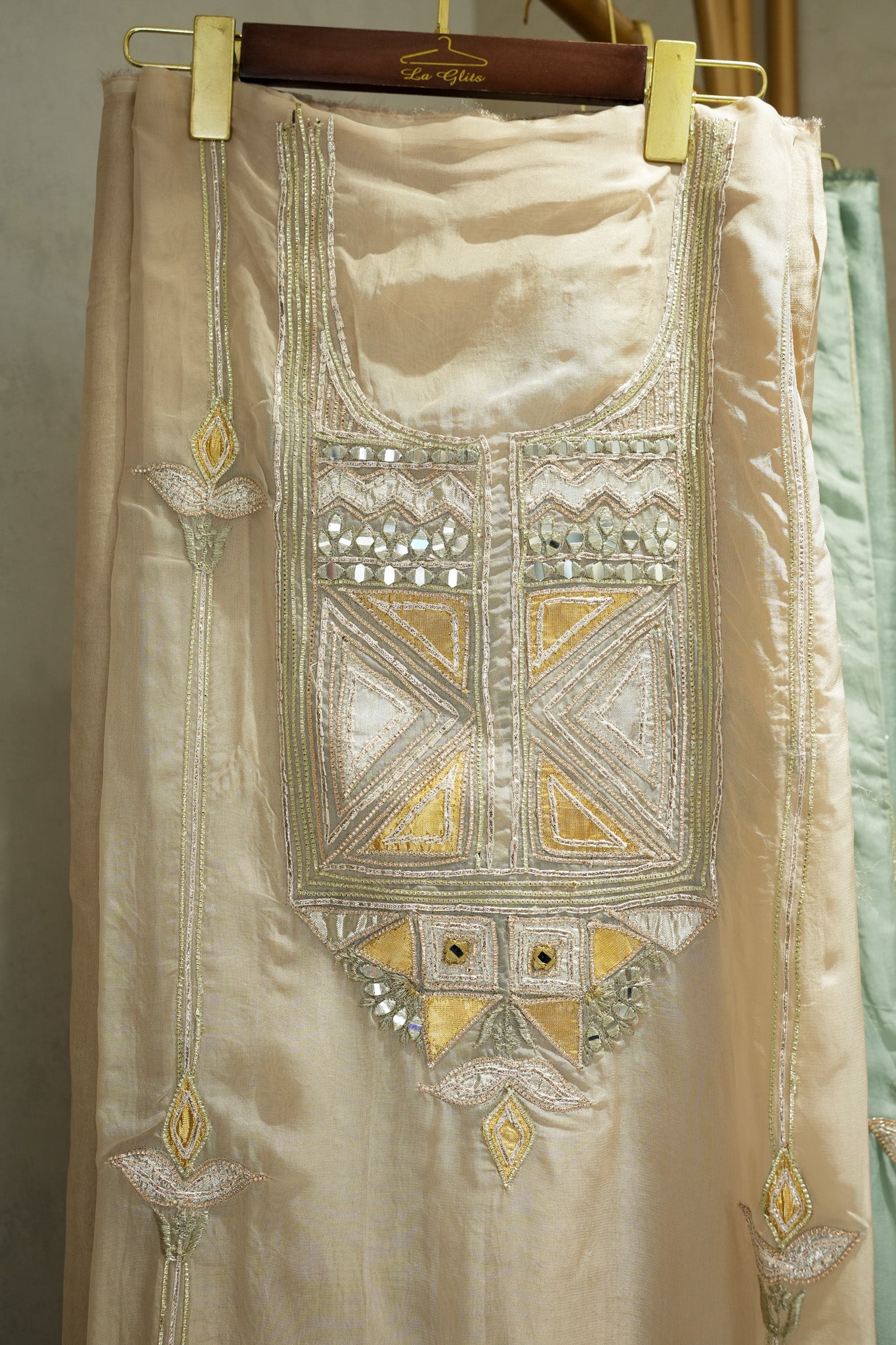Frizah Gotta Embellished Unstitched Suit