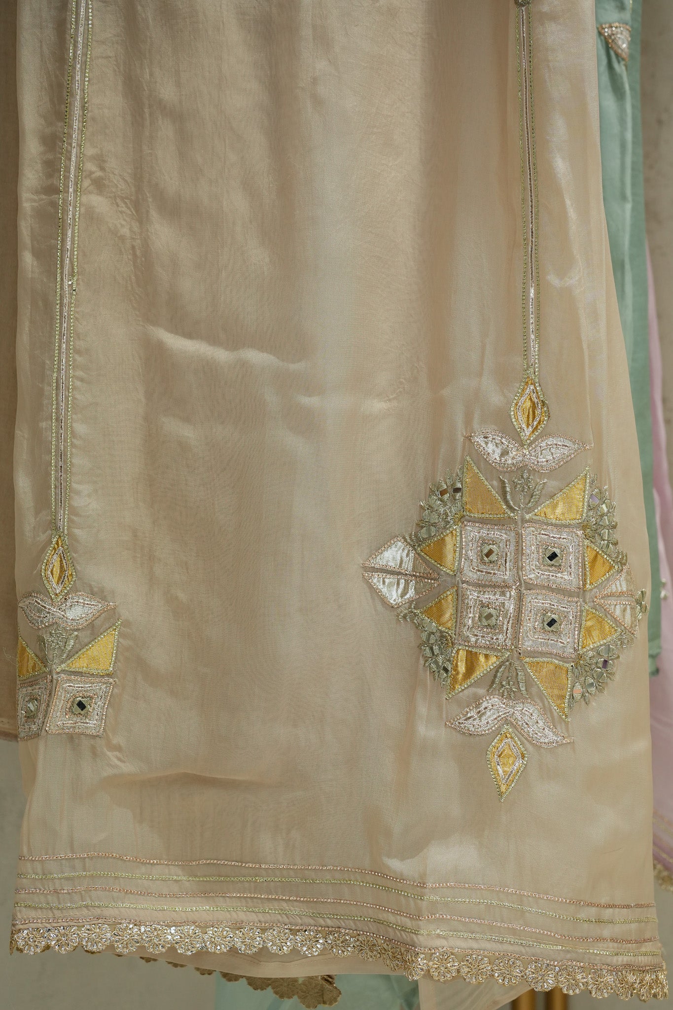 Frizah Gotta Embellished Unstitched Suit