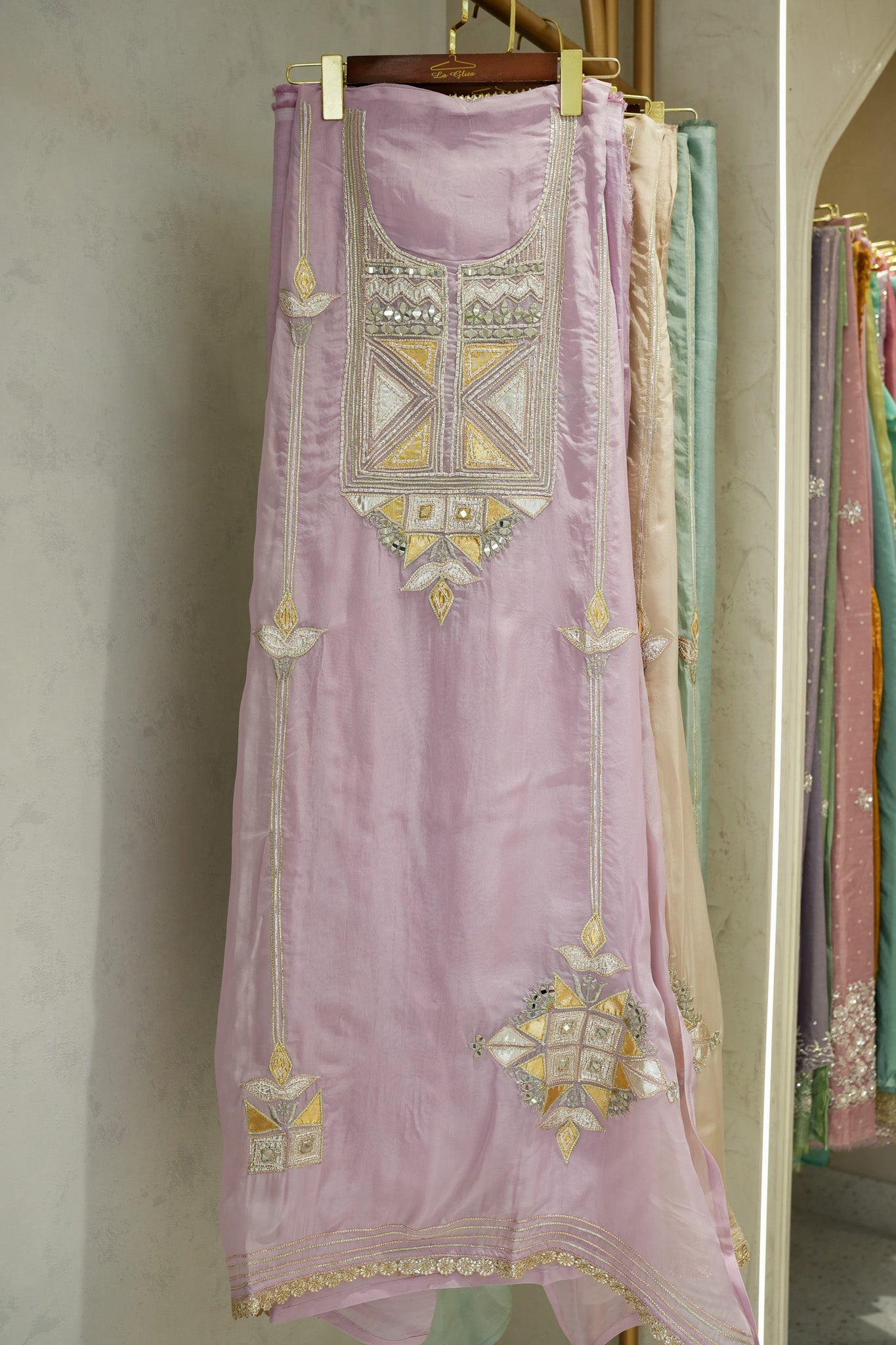 Frizah Gotta Embellished Unstitched Suit