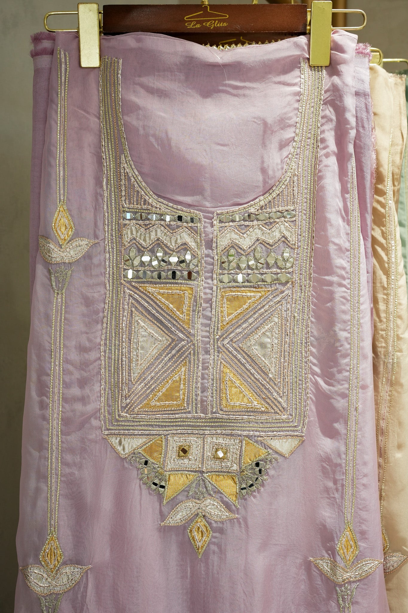 Frizah Gotta Embellished Unstitched Suit
