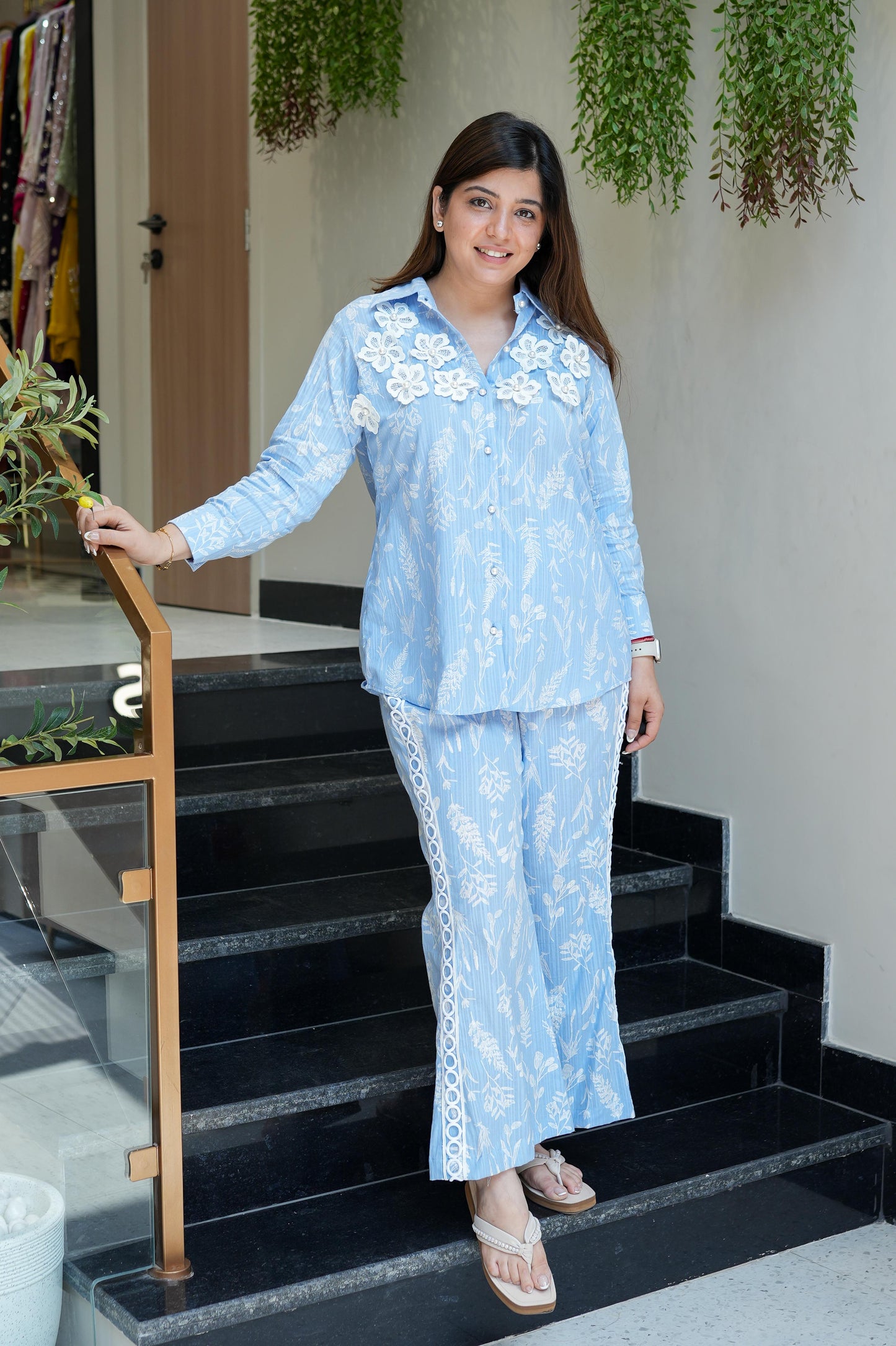 Enaa Floral Embroidered Co ords