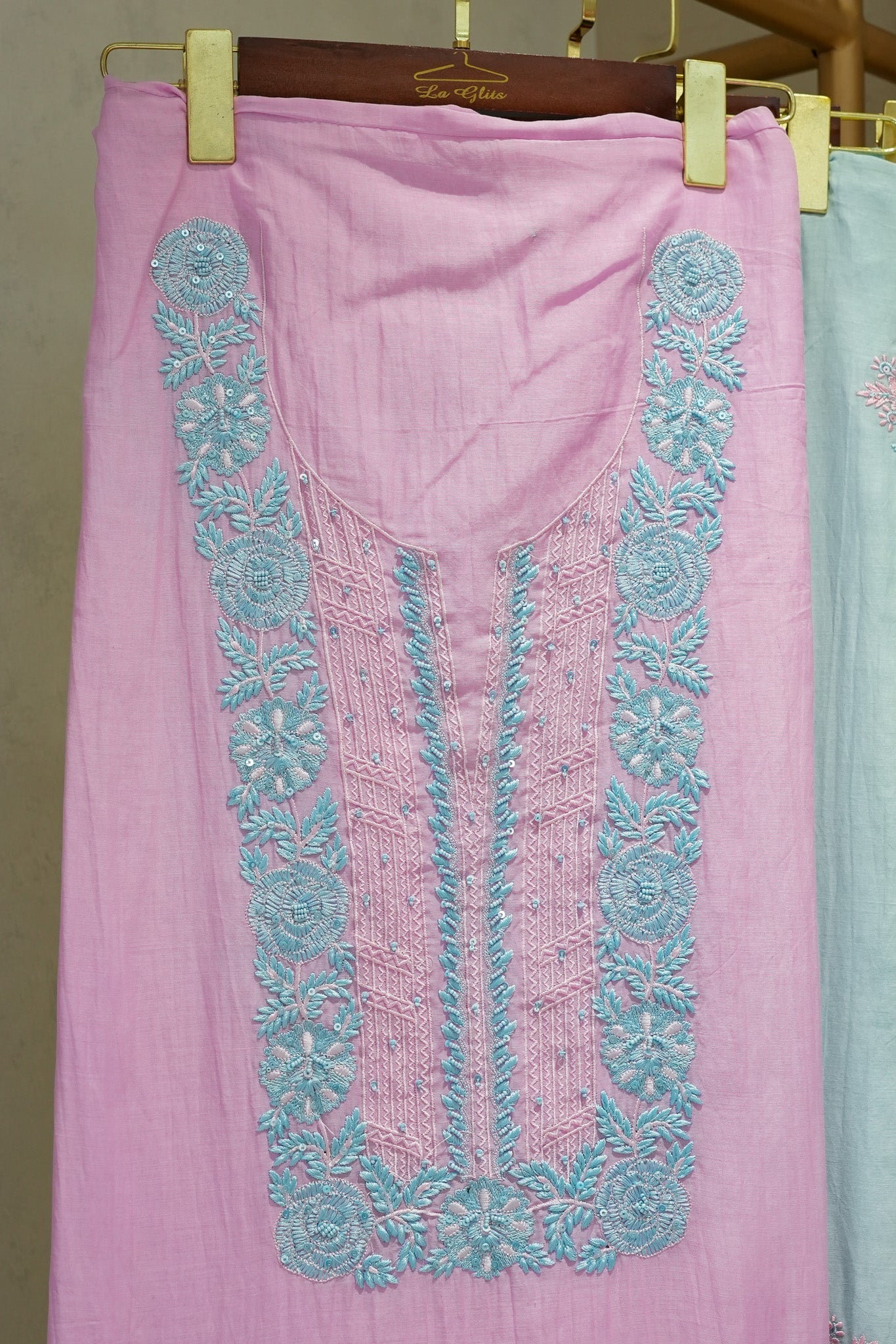 Mehema Chickenkari Unstitched Suit