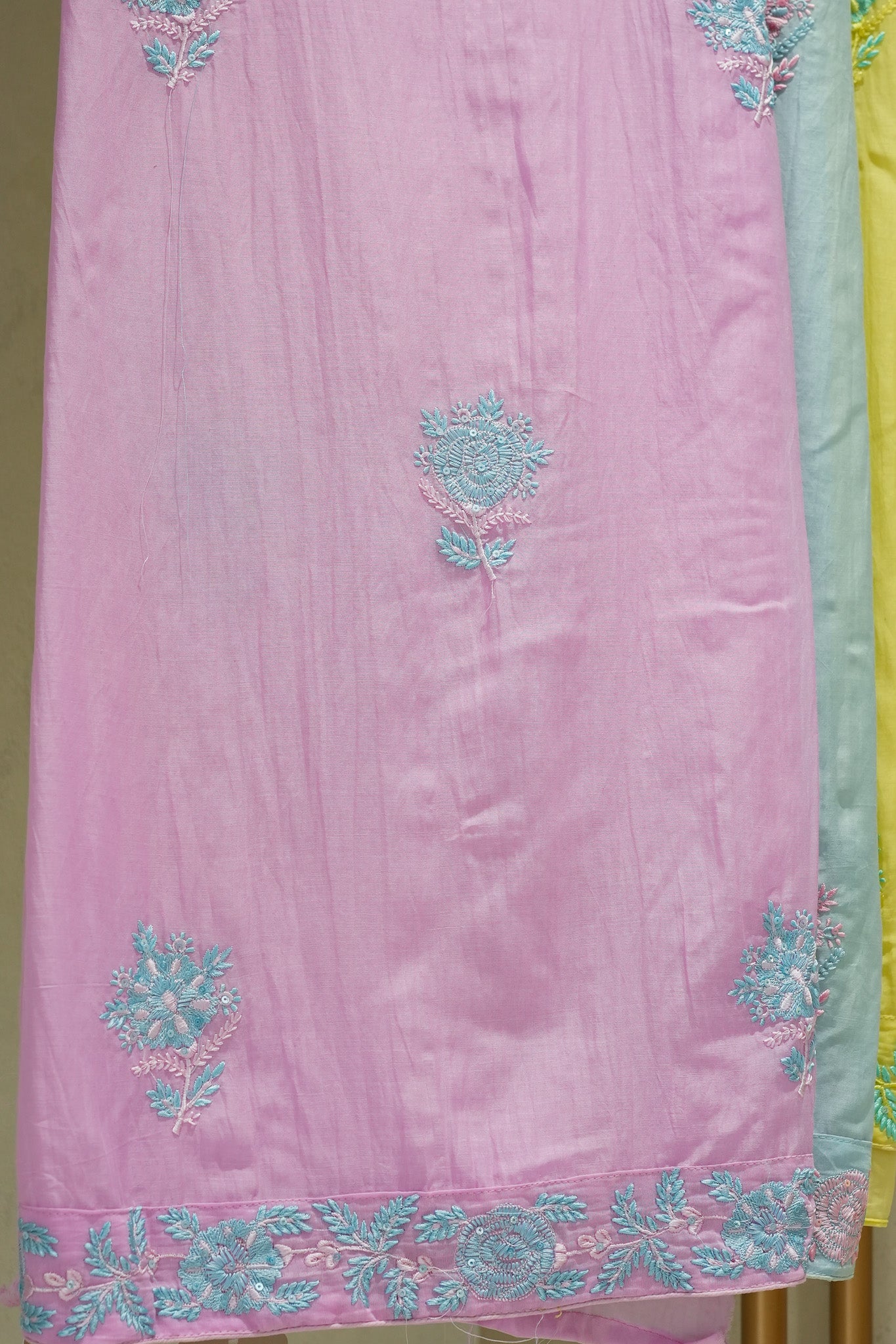 Mehema Chickenkari Unstitched Suit