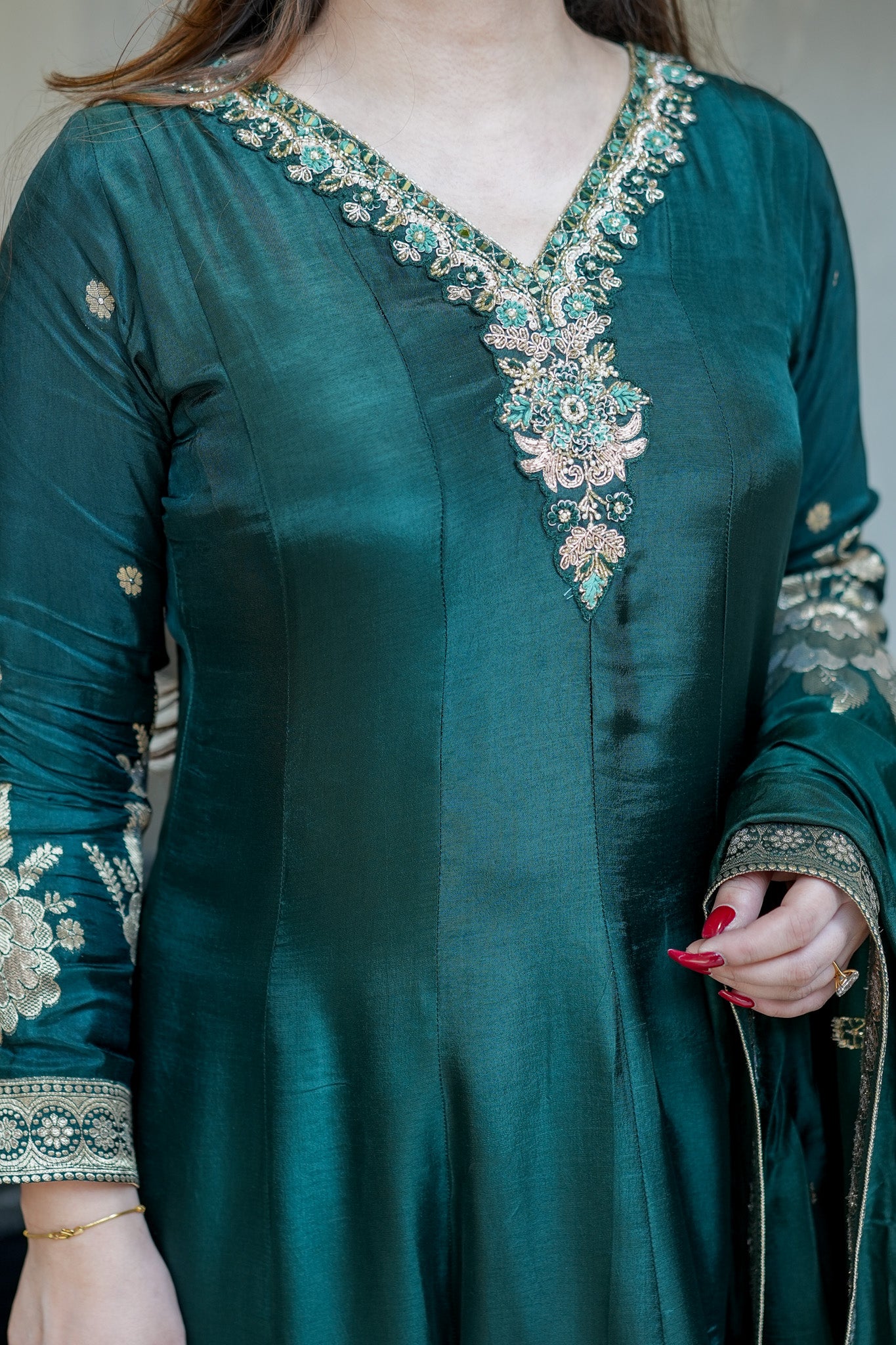 Isira Embroidered Anarkali Suit Set