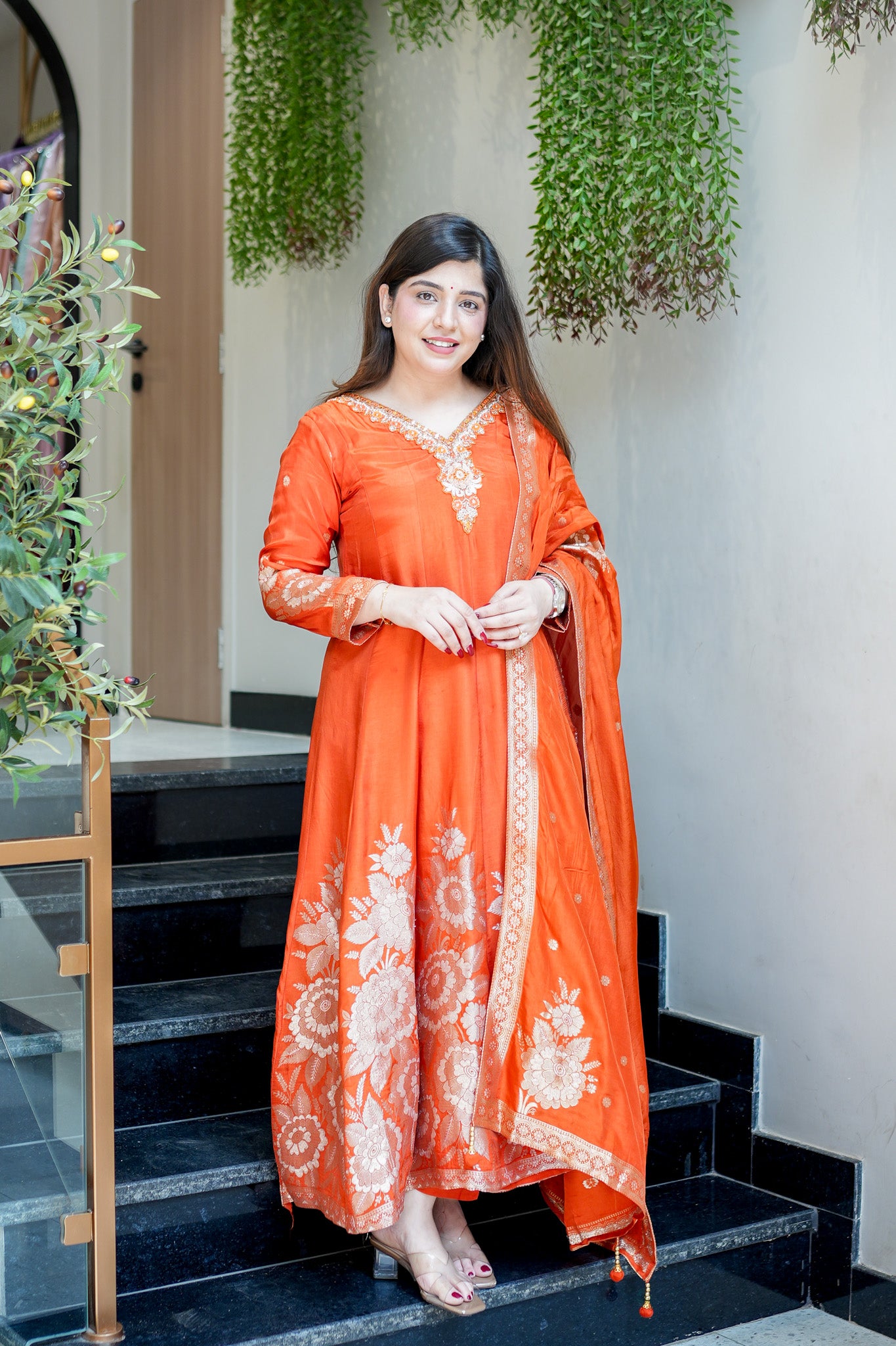 Isira Embroidered Anarkali Suit Set
