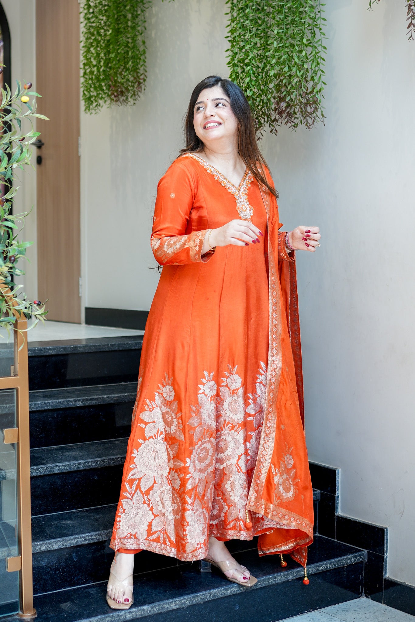 Isira Embroidered Anarkali Suit Set