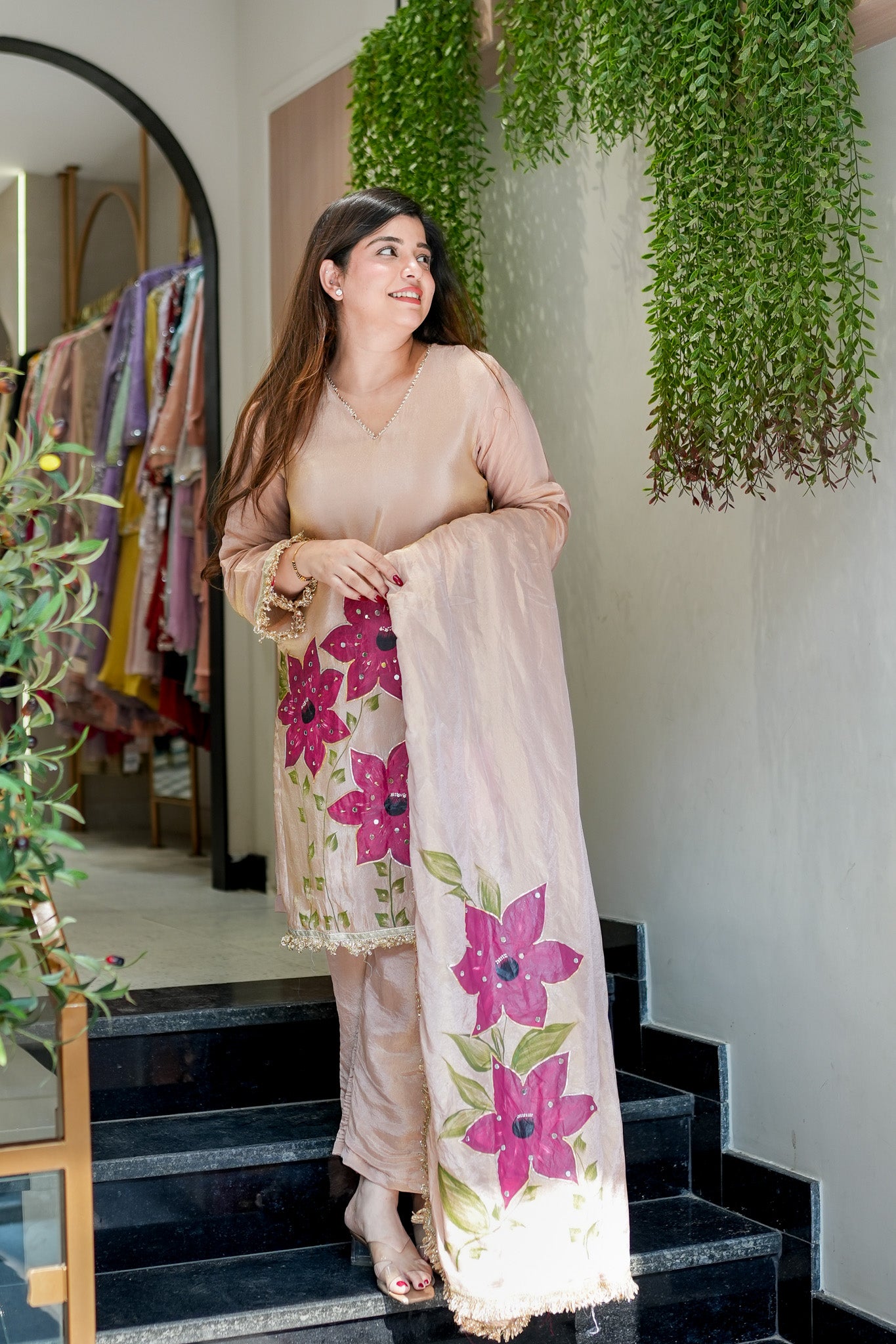 Aadhira Hand Painted Suit Set
