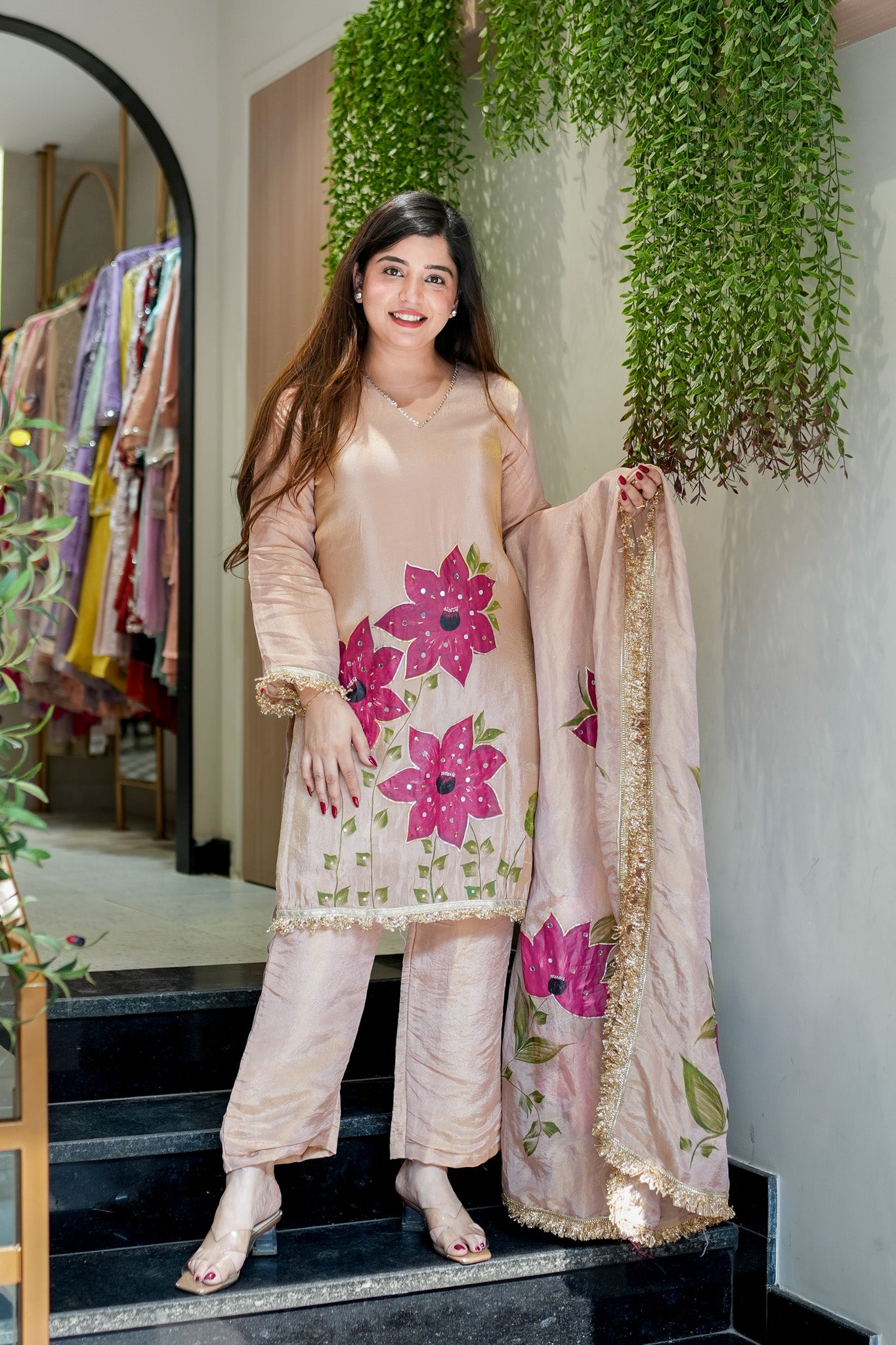 Aadhira Hand Painted Suit Set
