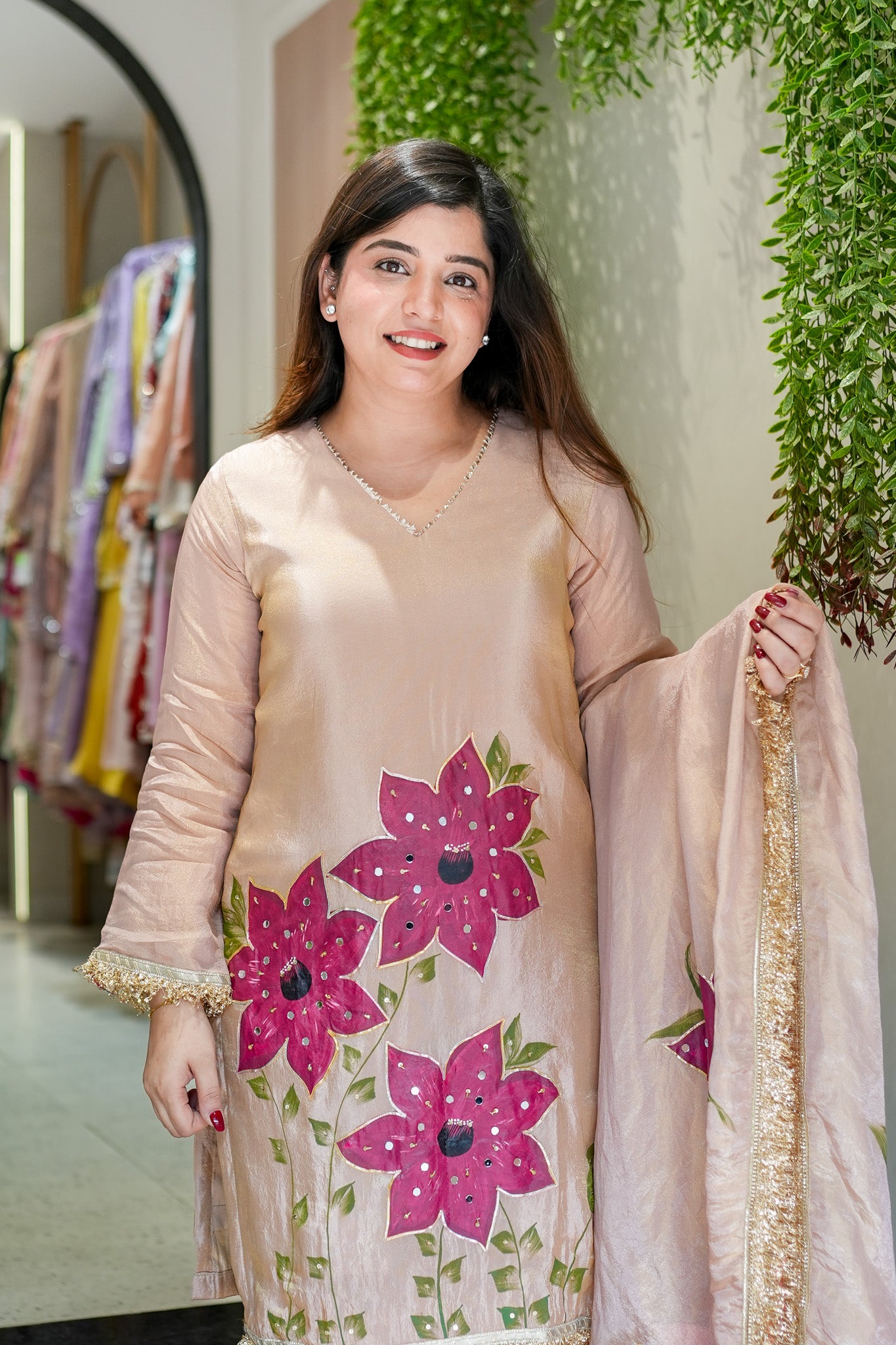 Aadhira Hand Painted Suit Set