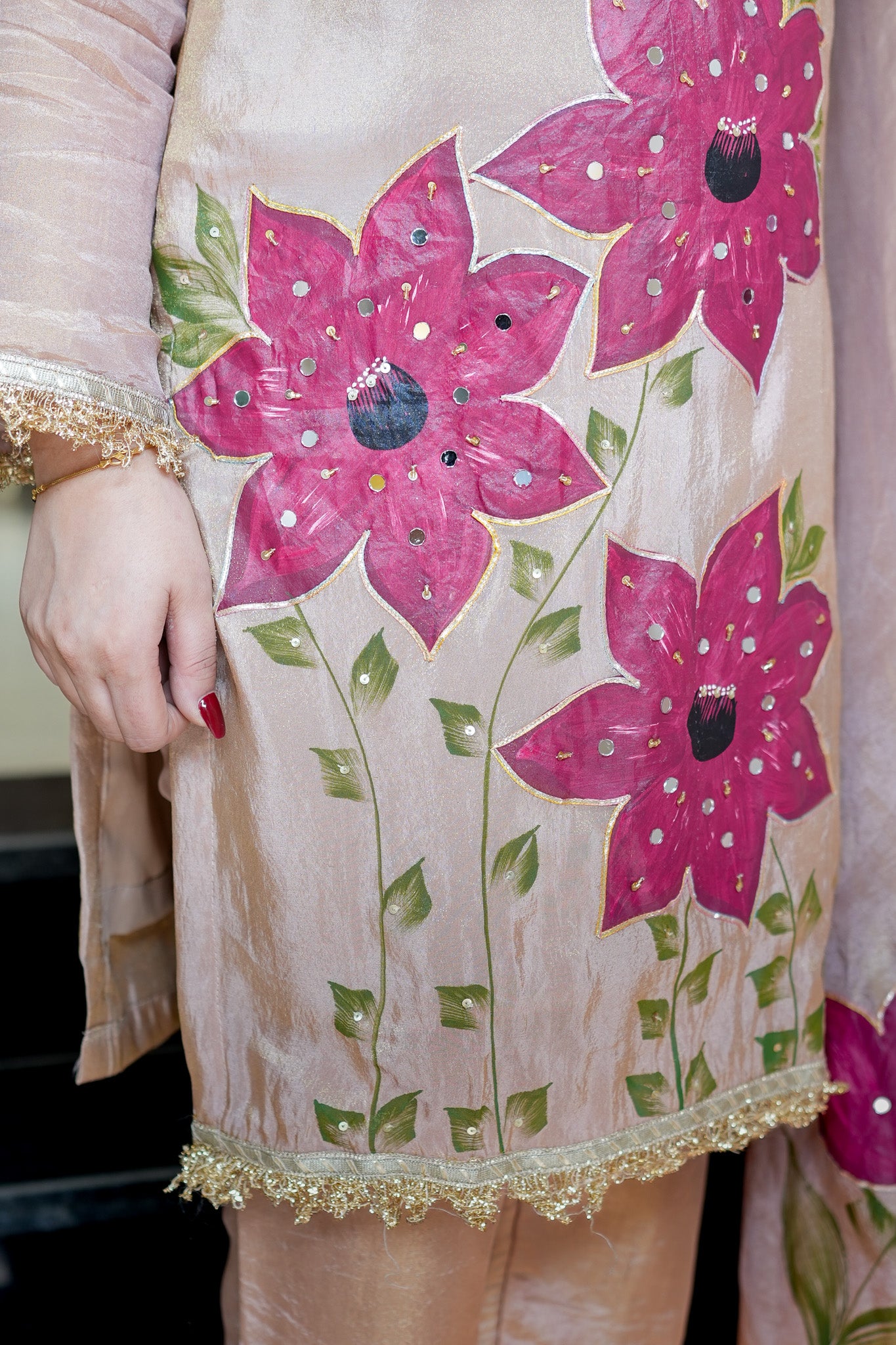 Aadhira Hand Painted Suit Set