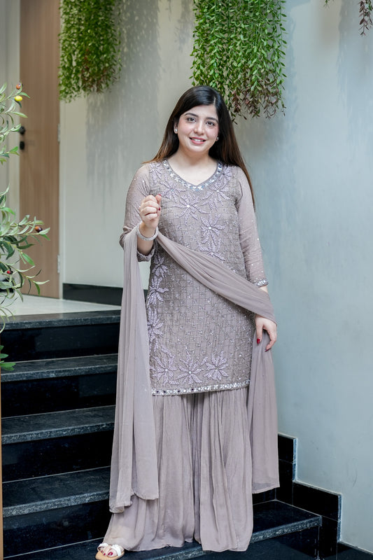 Ruvya Sequin Detailing Suit Set