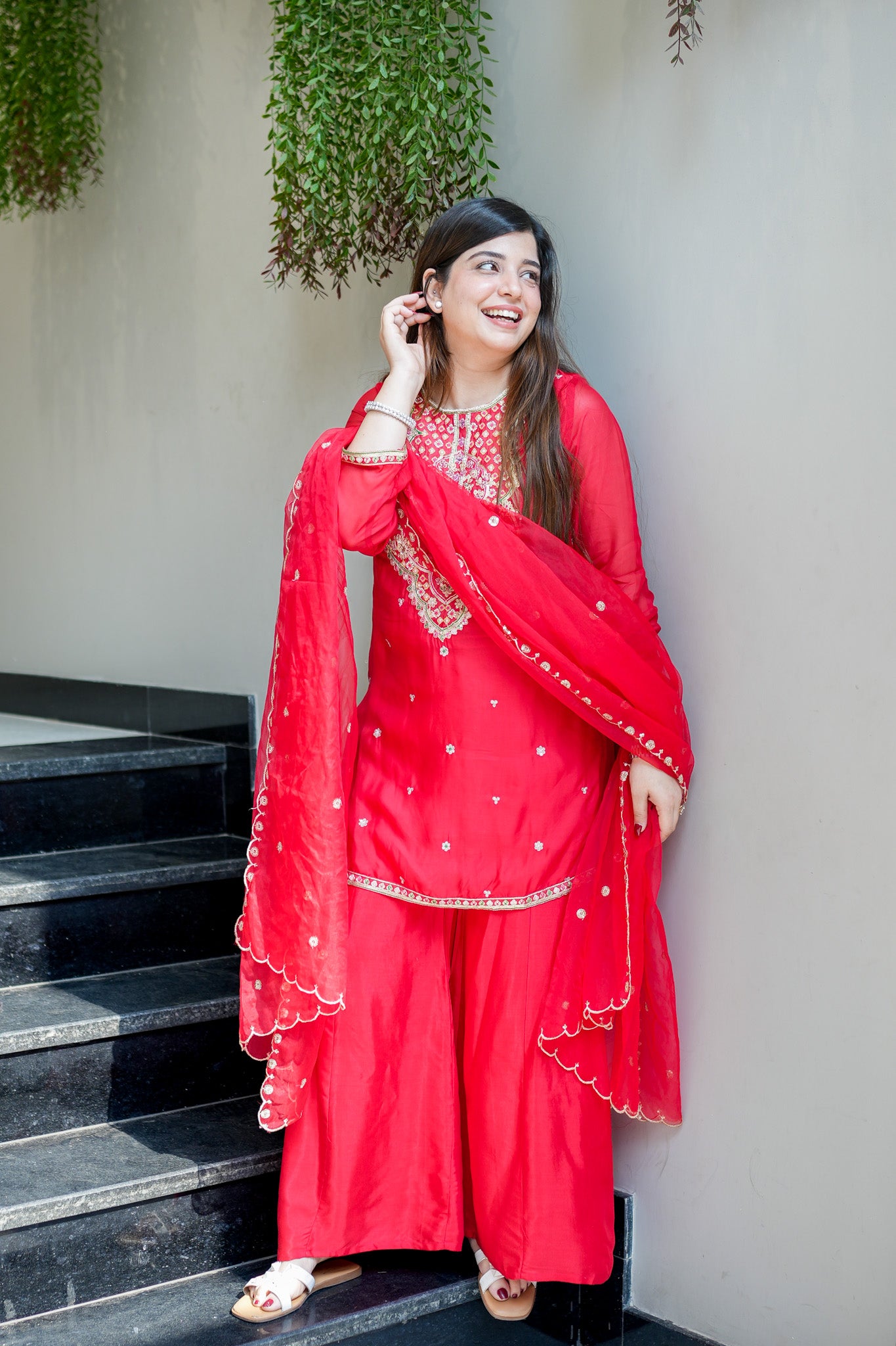 Oshin Embroidered Garara Set
