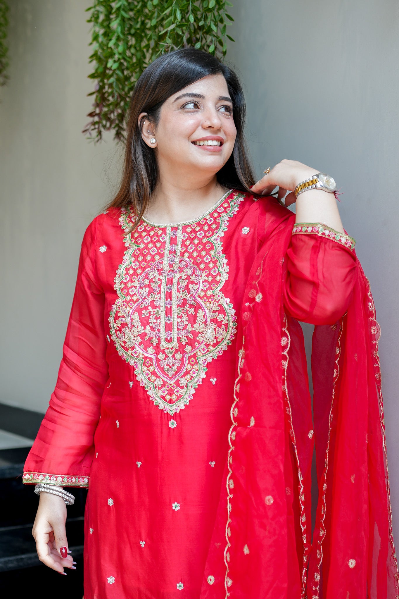Oshin Embroidered Garara Set