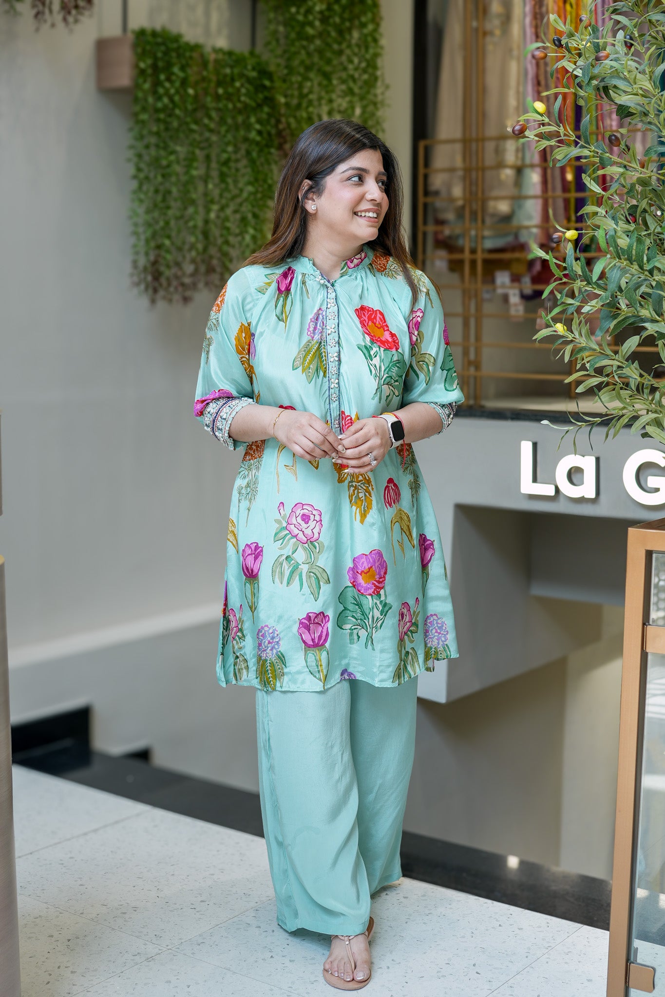 Samaya Blue Floral Co ord Sets