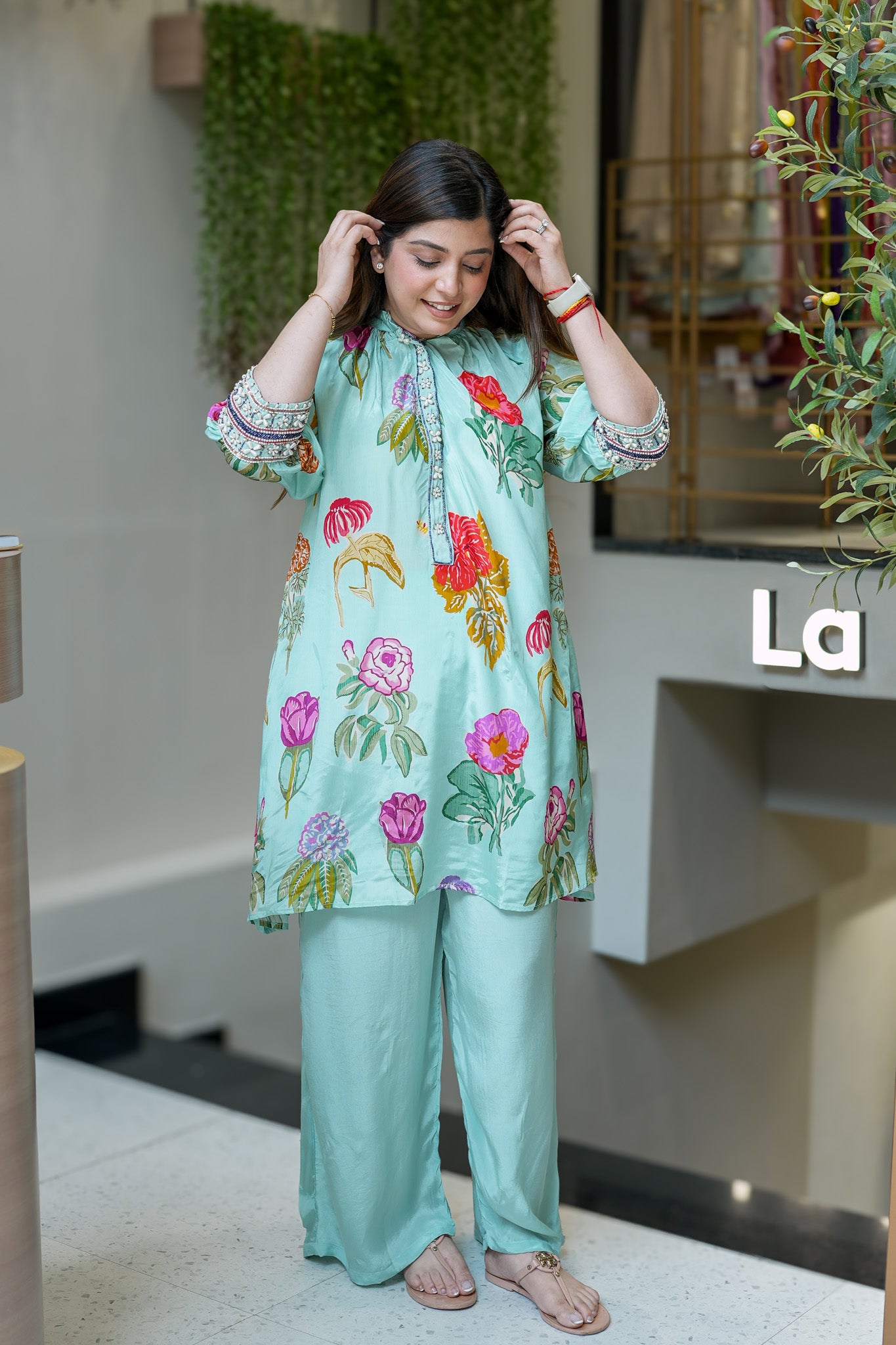 Samaya Blue Floral Co ord Sets