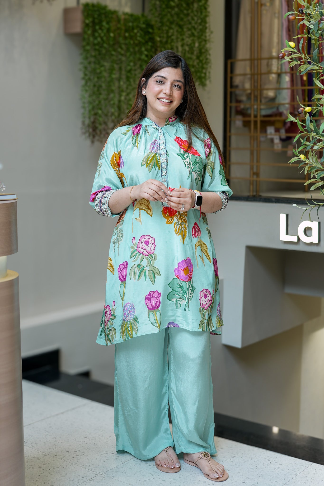 Samaya Blue Floral Co ord Sets