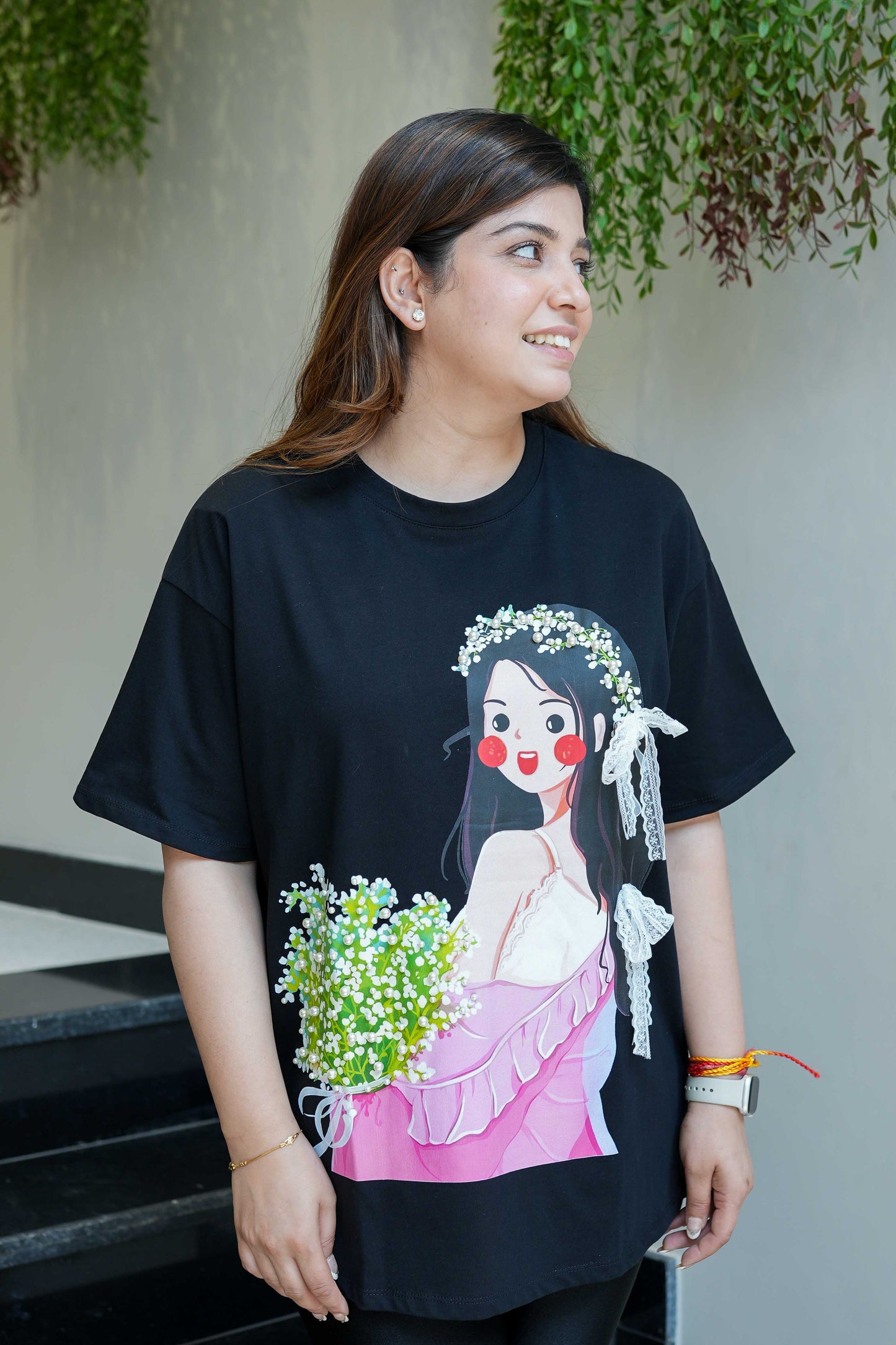Iris Black Pearl Detailing Tshirt