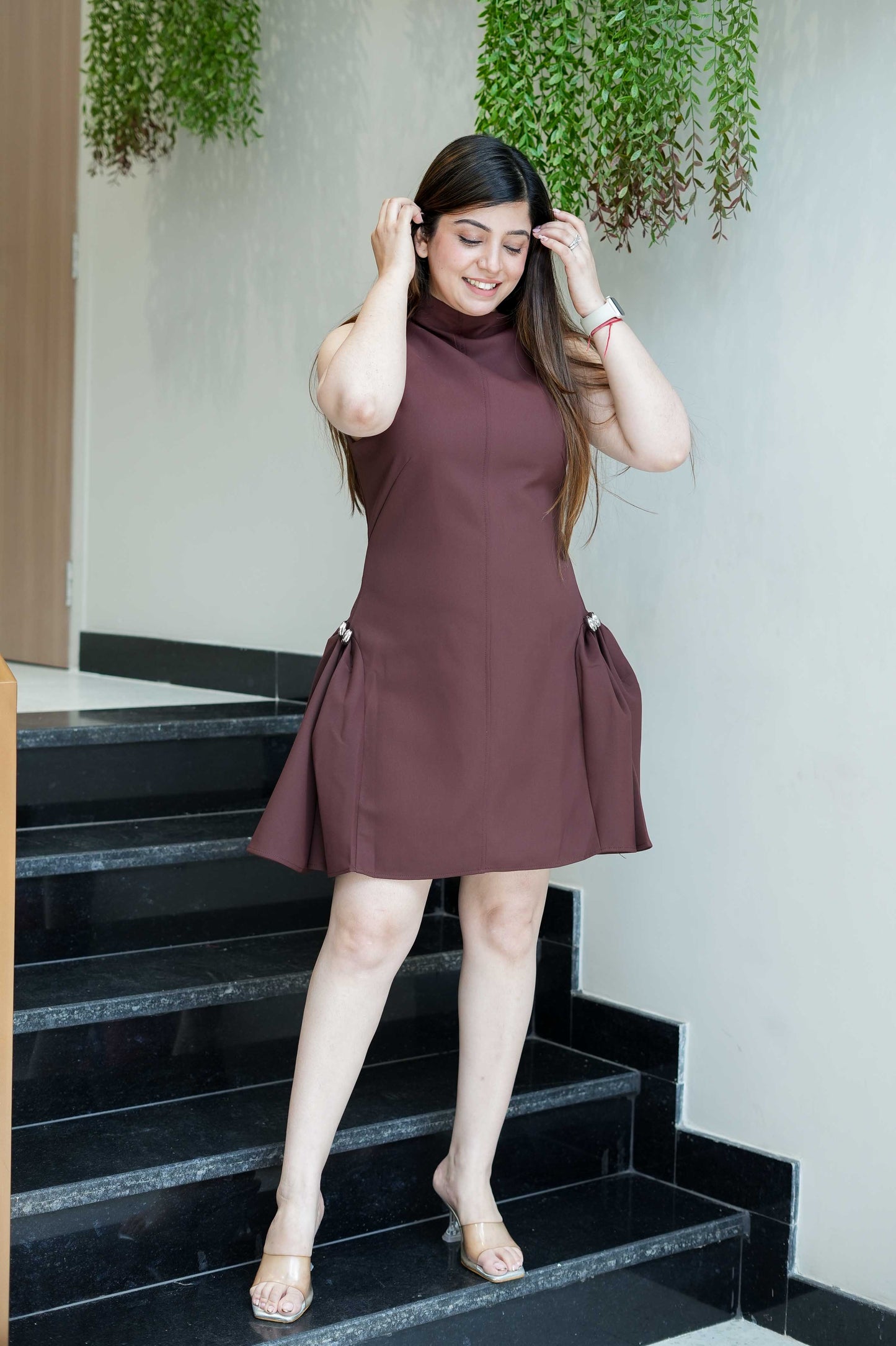 Klove Brown Short Dress