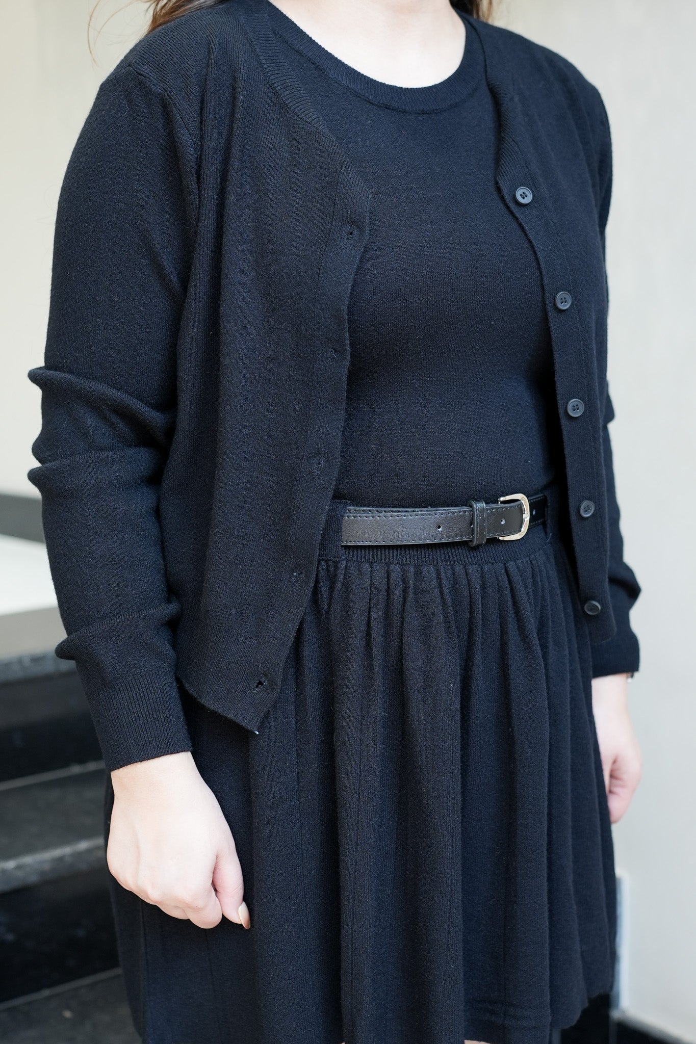 Sole Knitted Three Piece Skirt Set