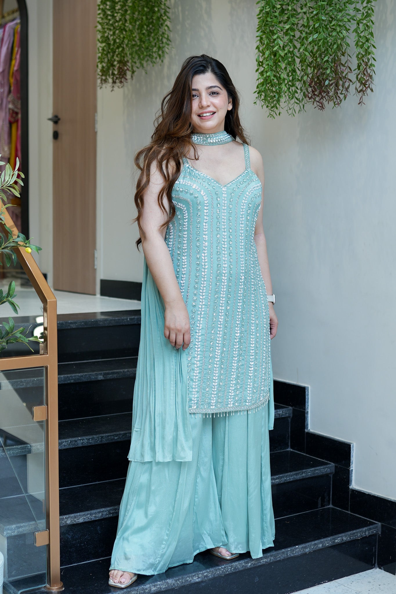 Varaha Luxe Cut Sleeves Embroidered Suit