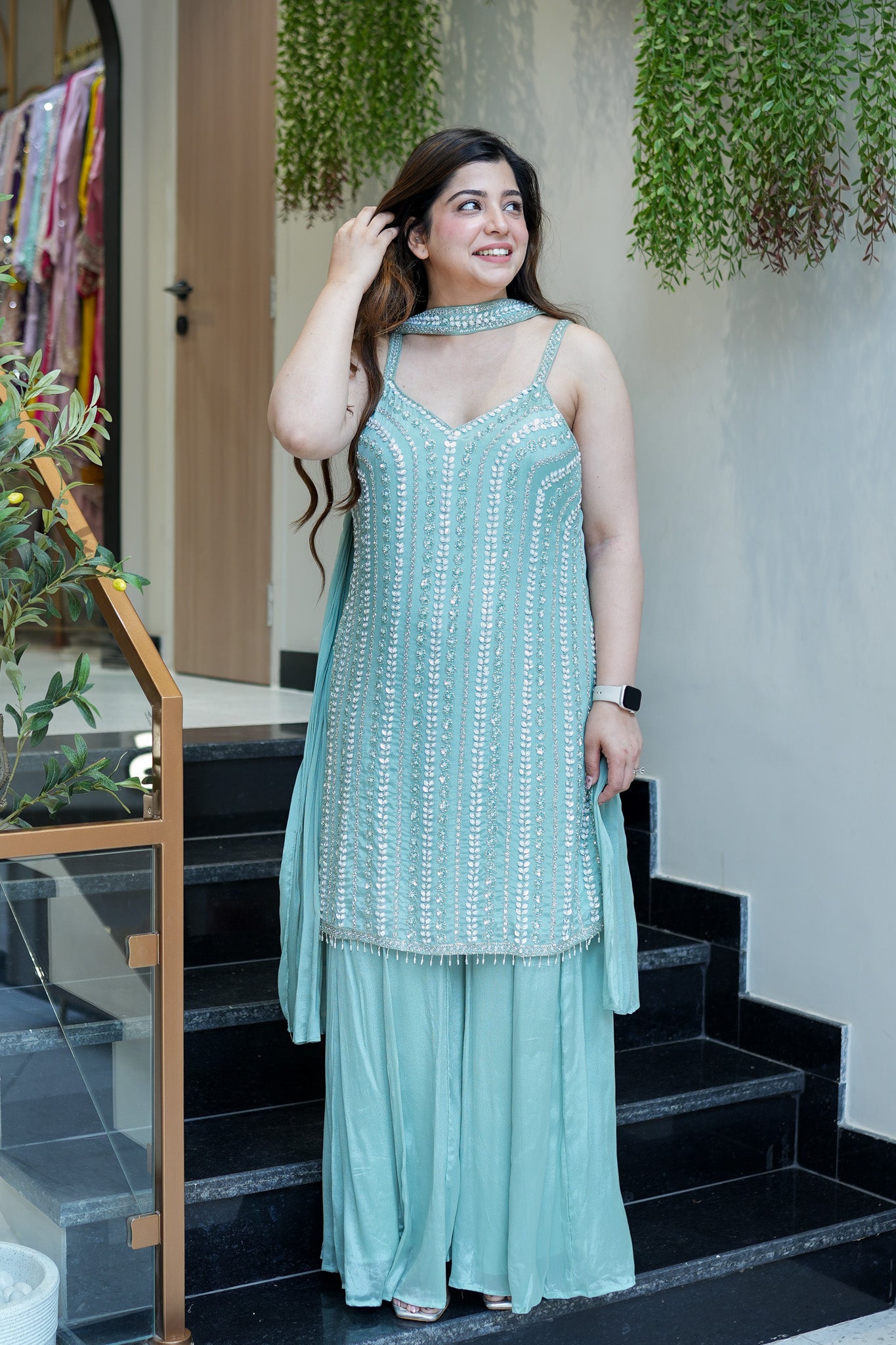 Varaha Luxe Cut Sleeves Embroidered Suit