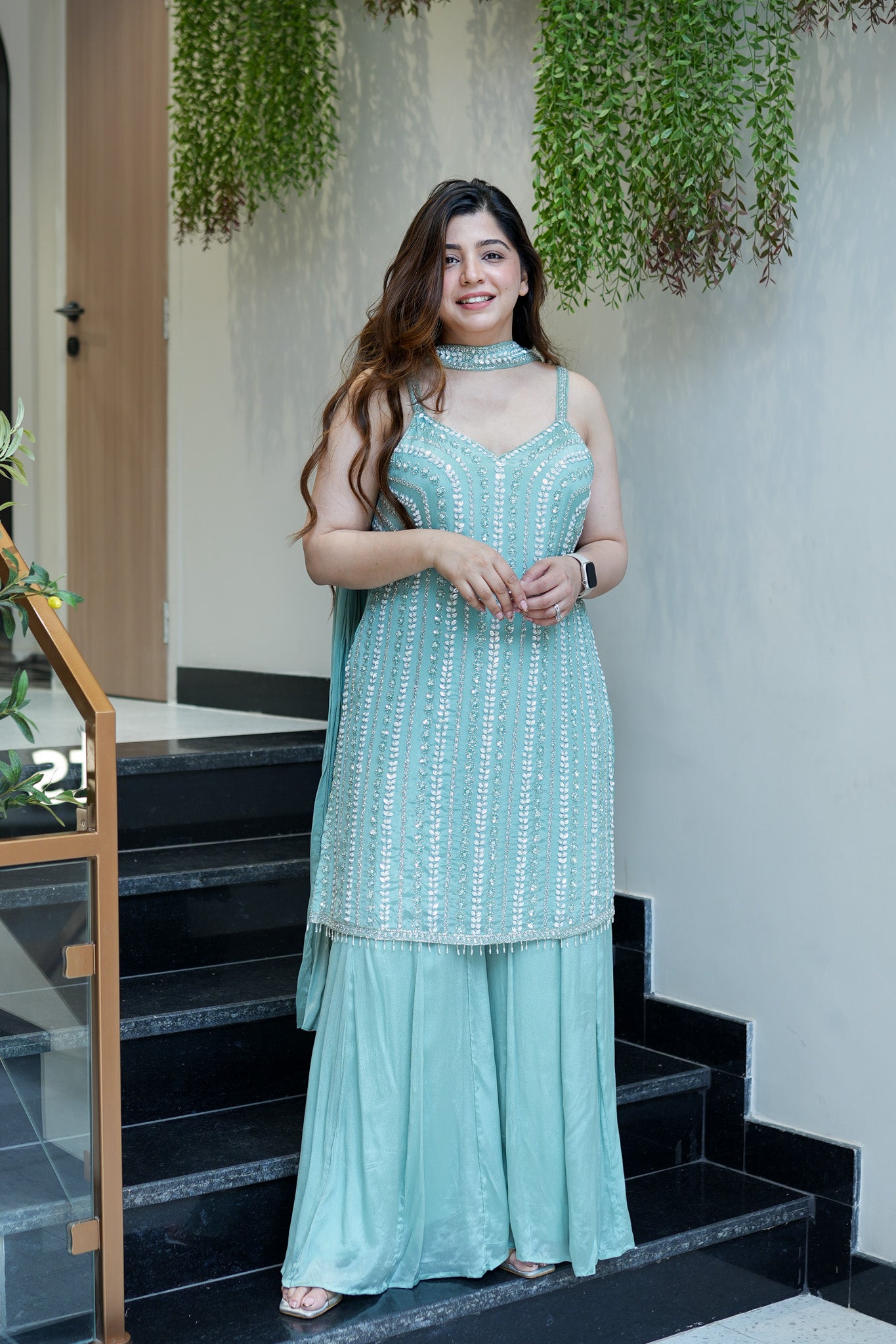 Varaha Luxe Cut Sleeves Embroidered Suit