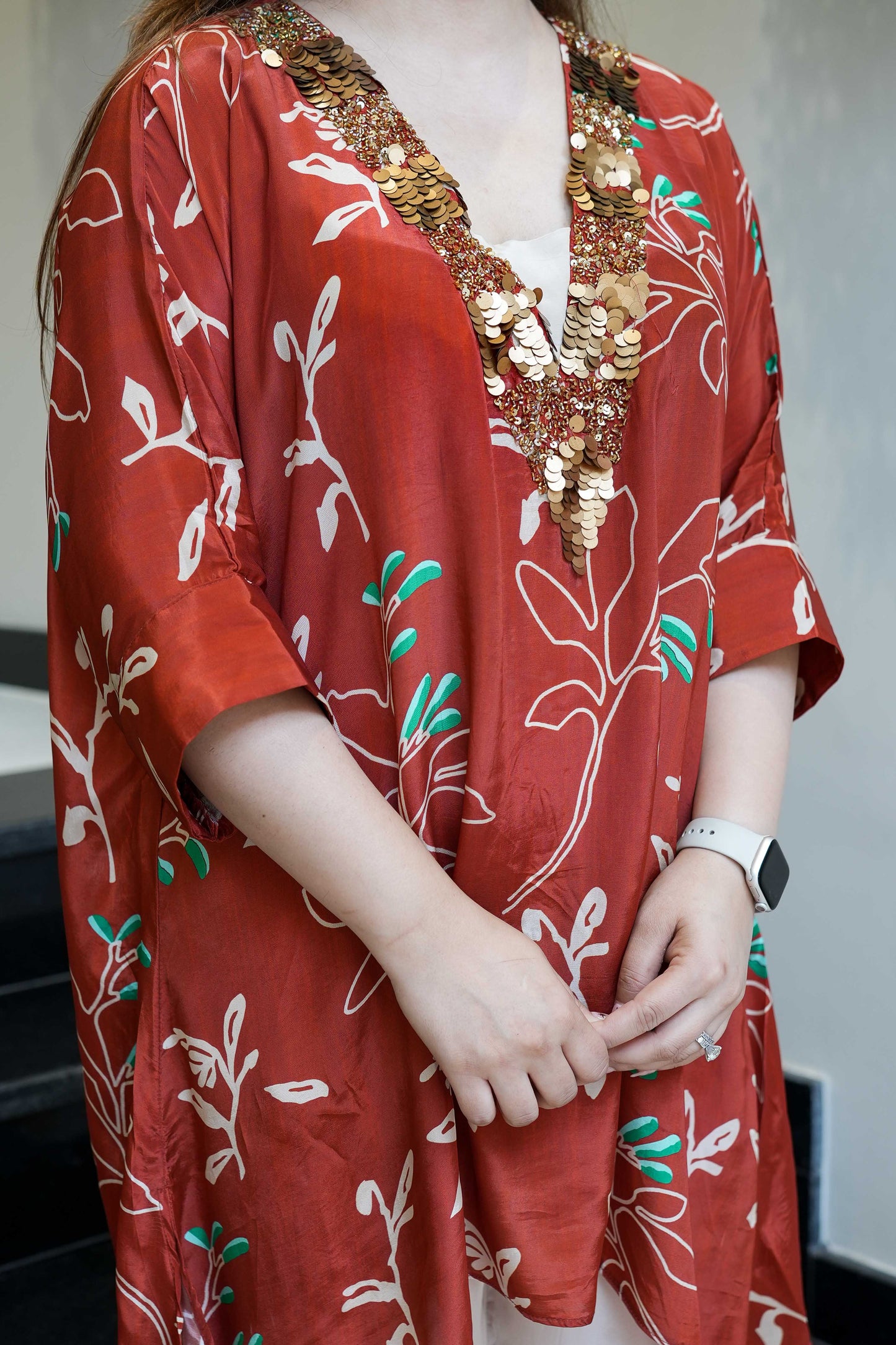 Pritha Rust Printed Co ord Set