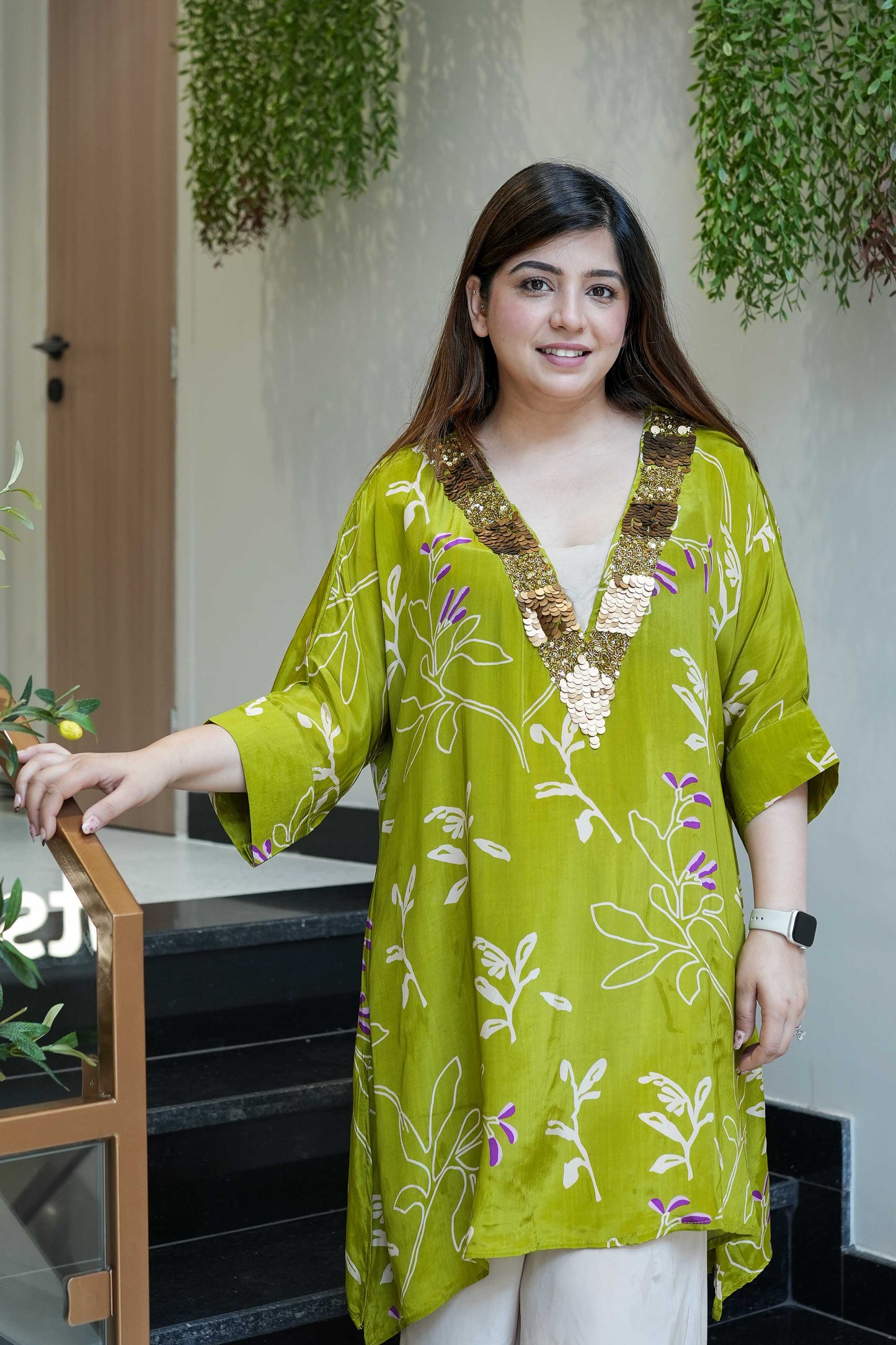 Pritha Green Printed Co ord Set