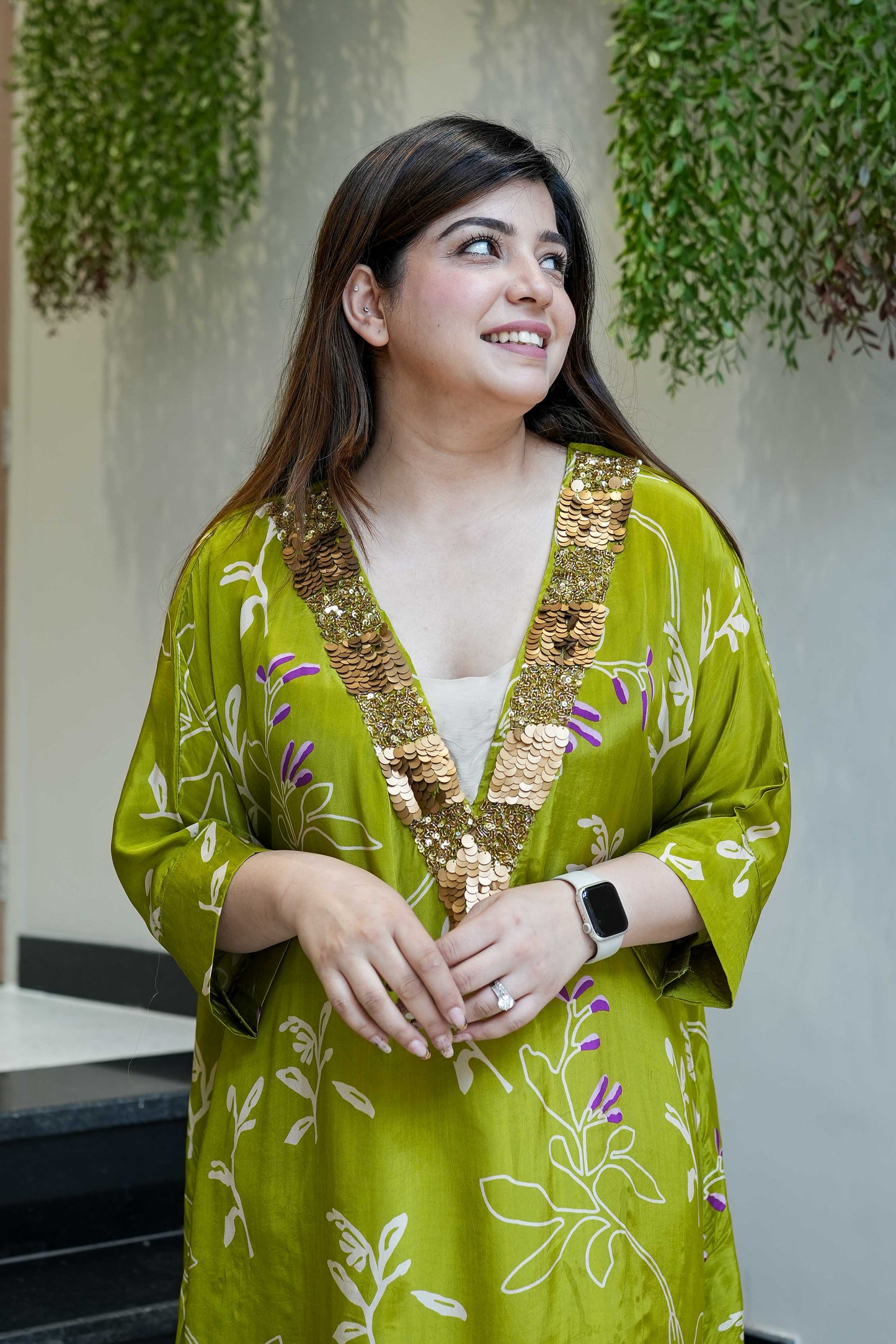 Pritha Green Printed Co ord Set