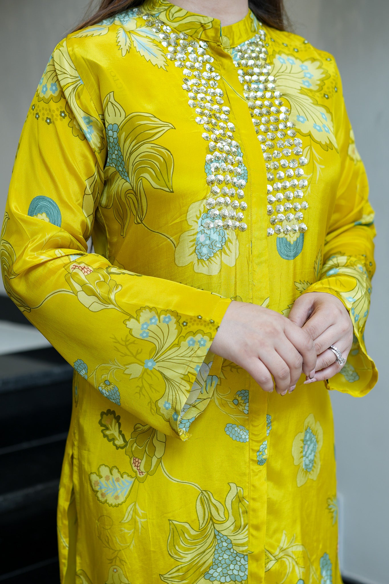 Meera Printed Sequins Detailing Co ord Set