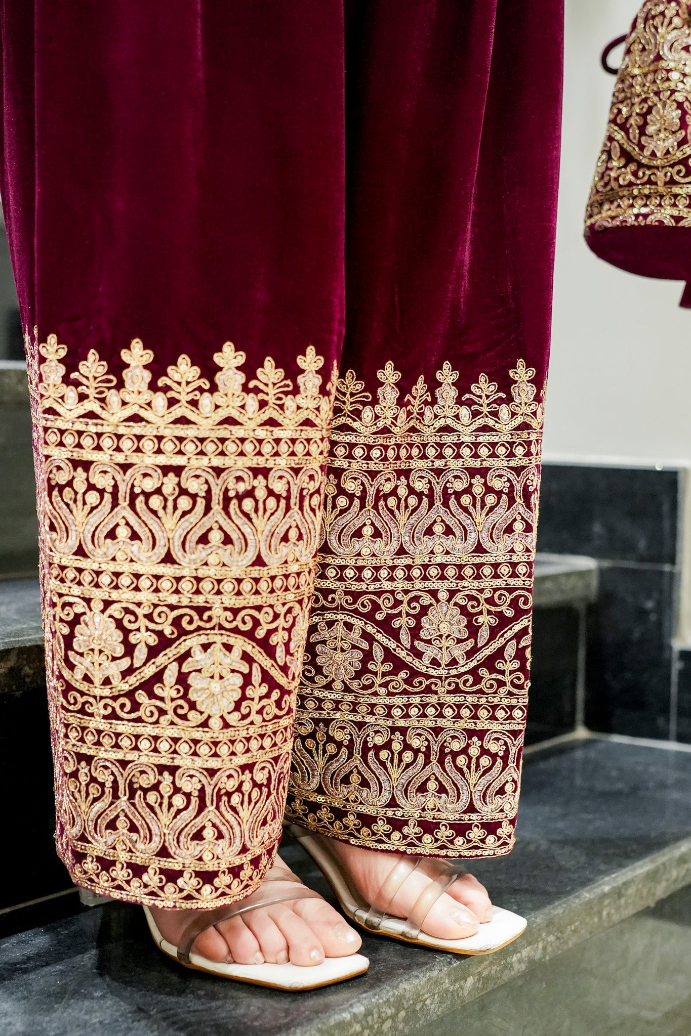 Rabab Embroidered Short Anarkali Co ord Set