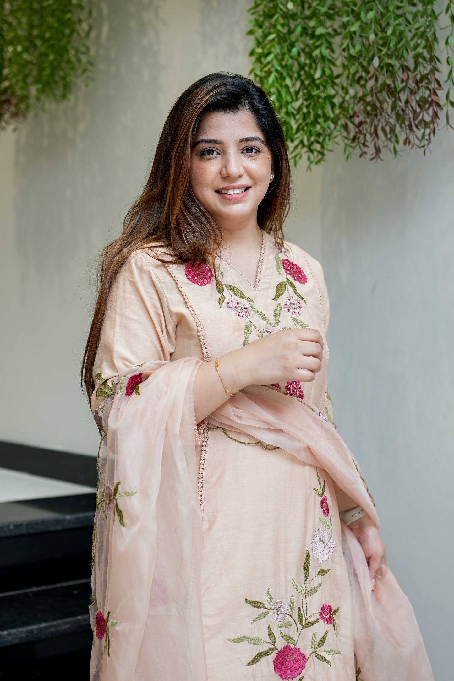 Sukh Floral Detailing Anarkali Suit Set