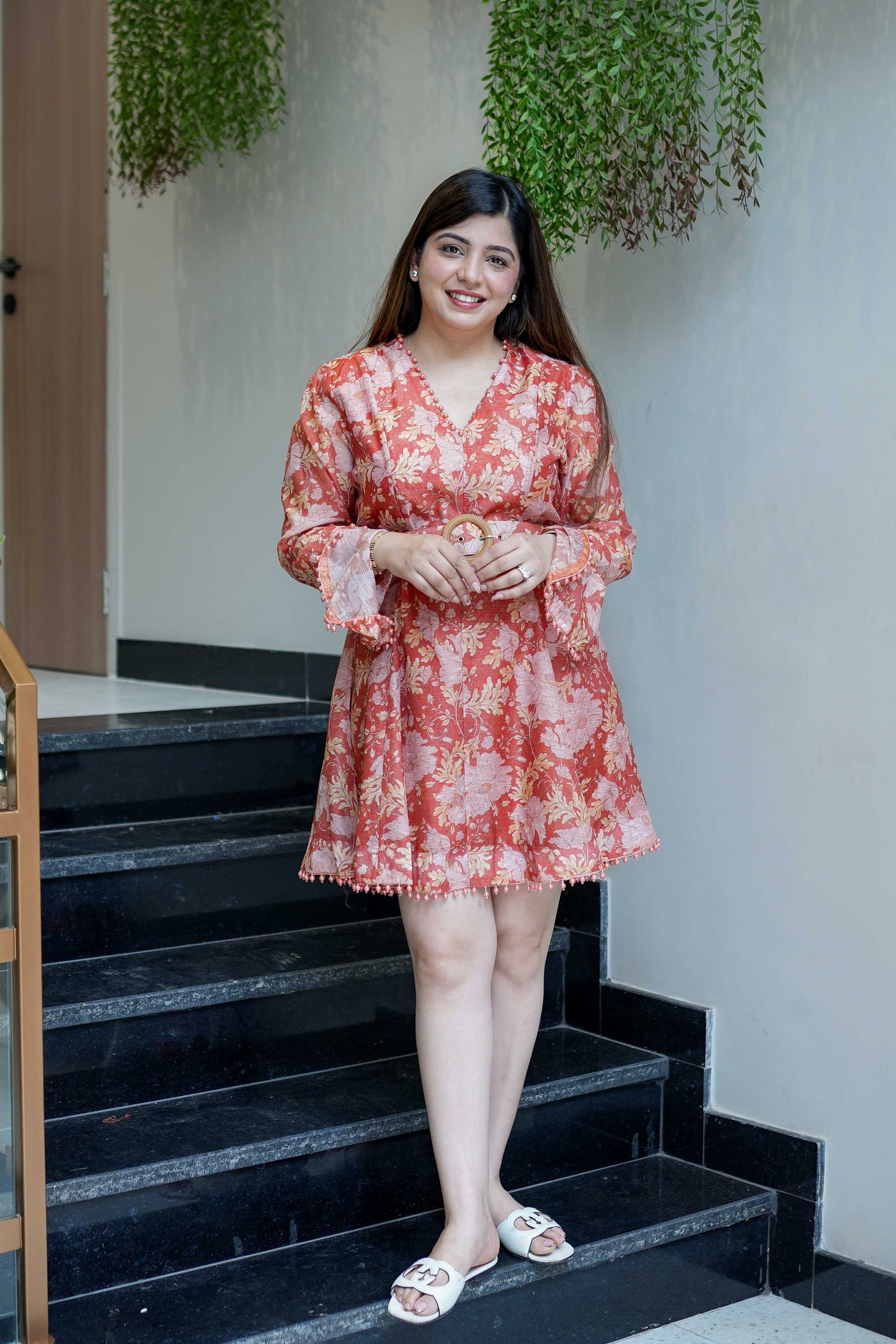 Vaco Printed Short Dress