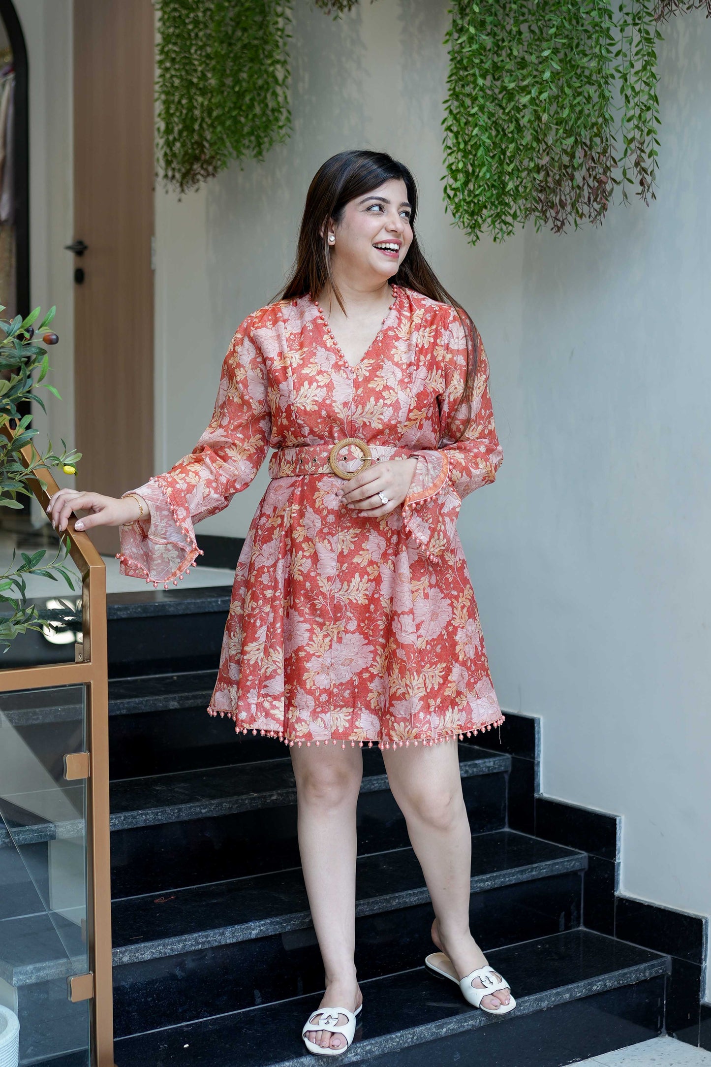 Vaco Printed Short Dress