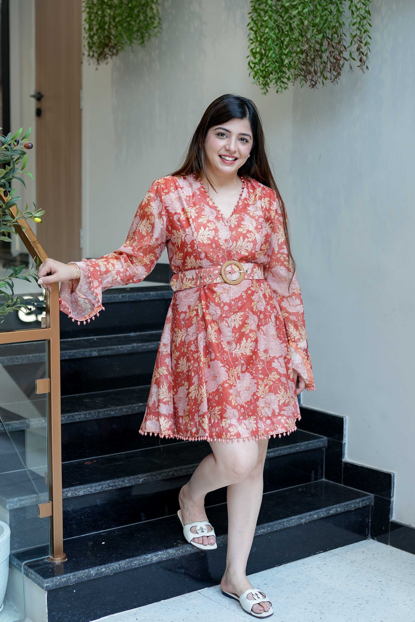 Vaco Printed Short Dress