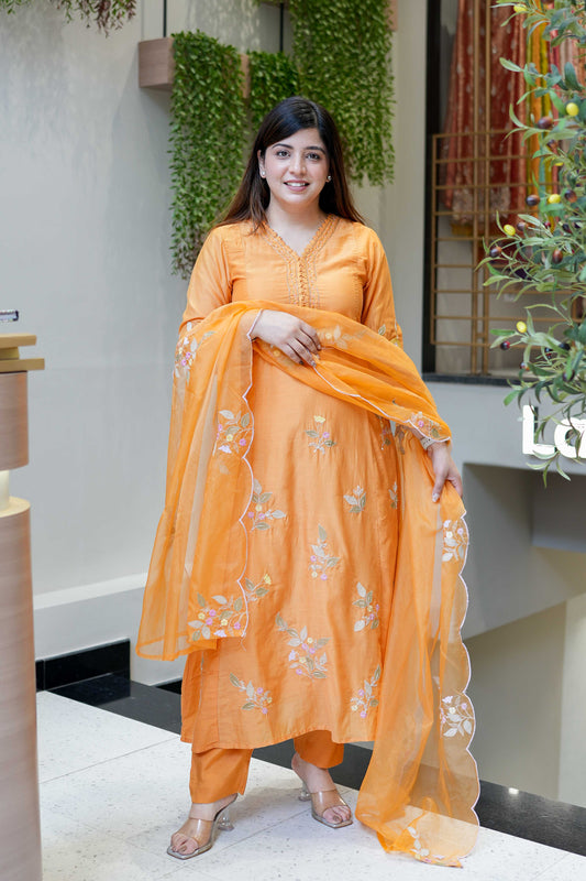 Diya Floral Embroidered Suit Set