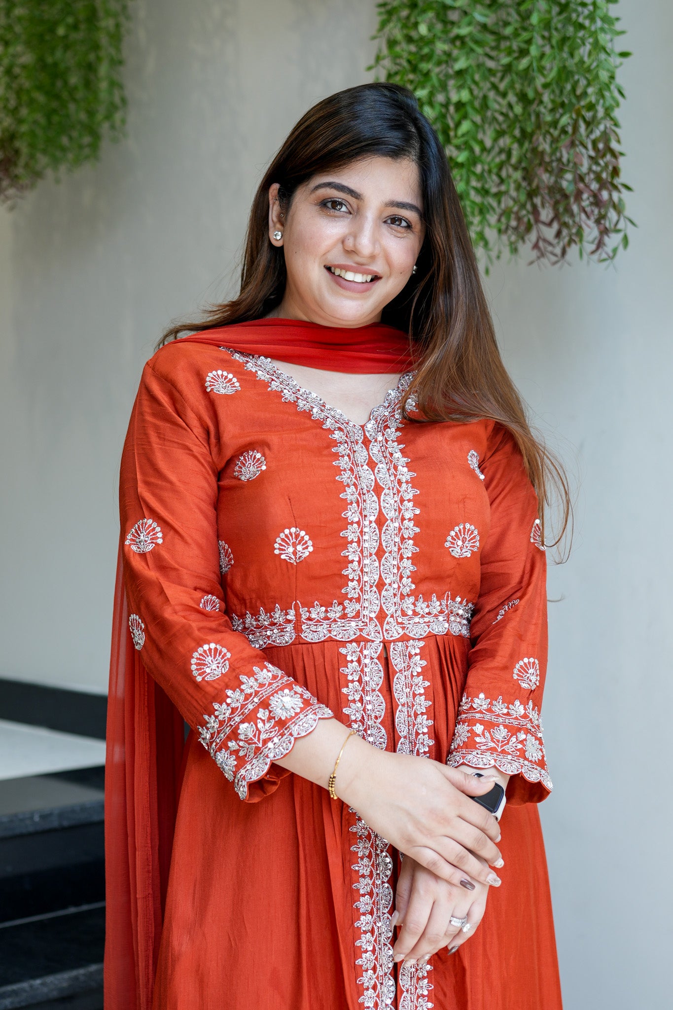 Gul Upside Down Front Slit Anarkali Suit