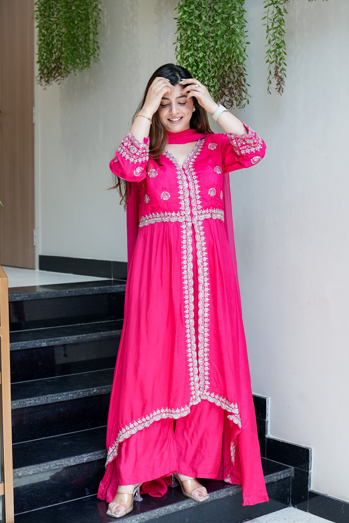 Gul Upside Down Front Slit Anarkali Suit