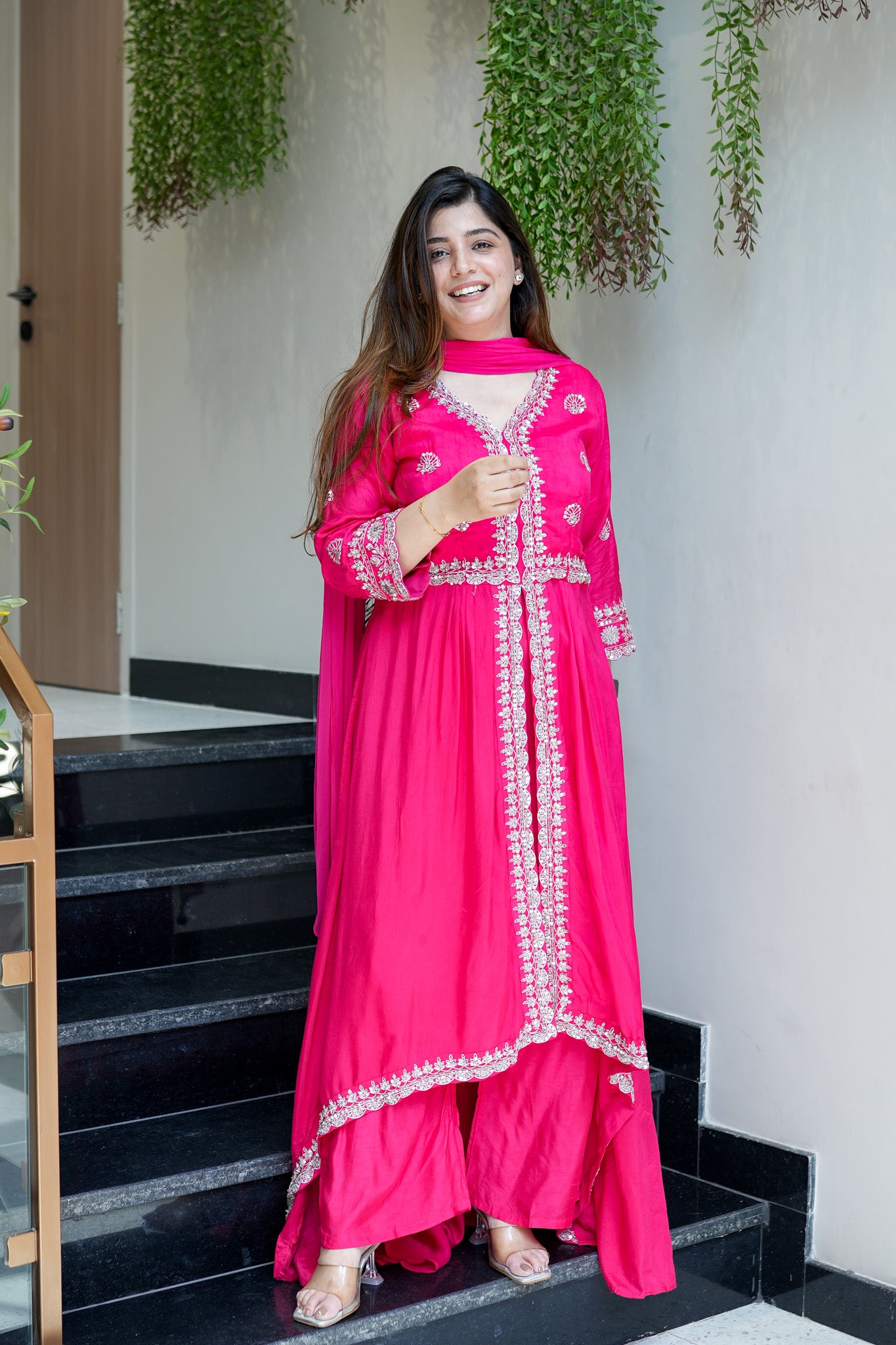 Gul Upside Down Front Slit Anarkali Suit
